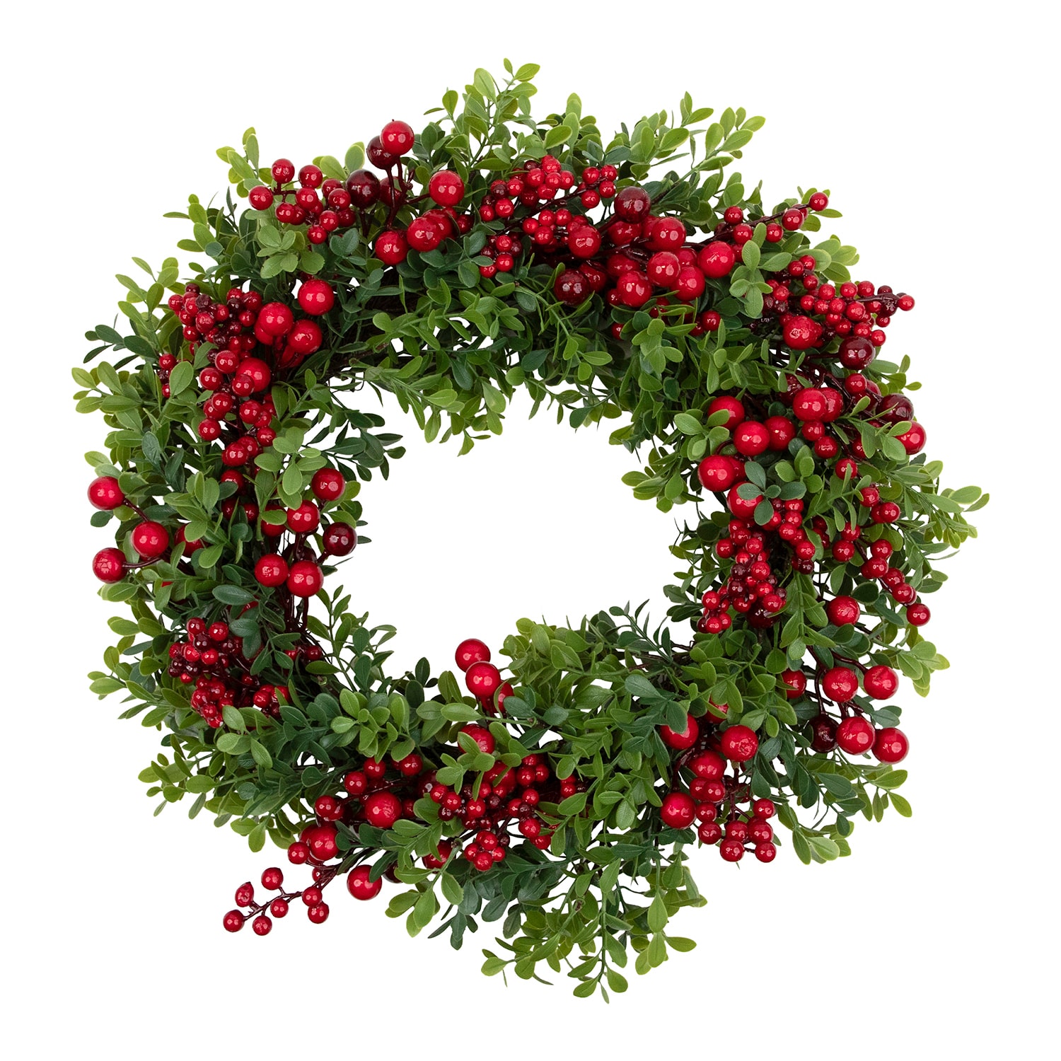 Northlight 20" Berry And Boxwood Small Artificial Wreath