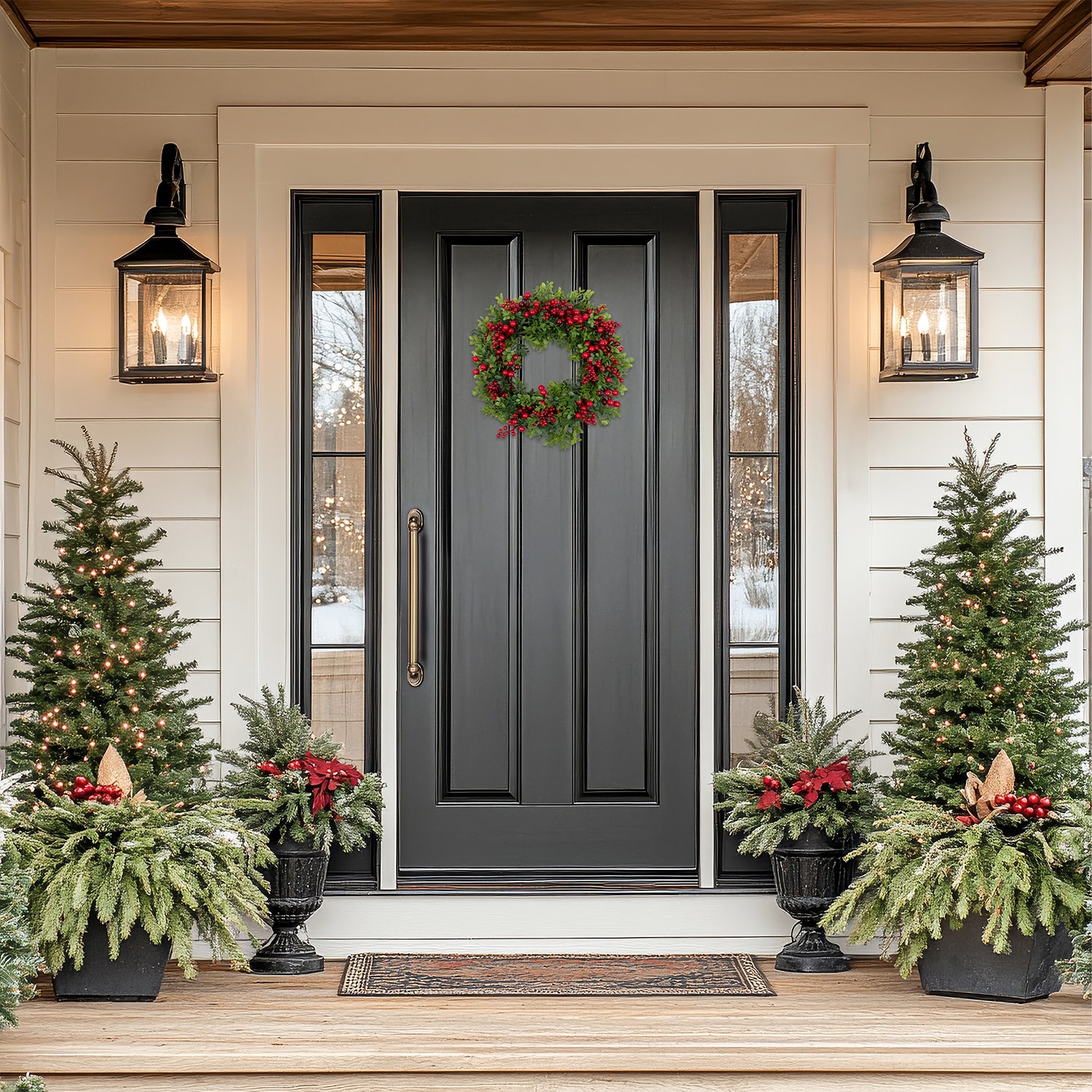 Northlight 20" Berry And Boxwood Small Artificial Wreath