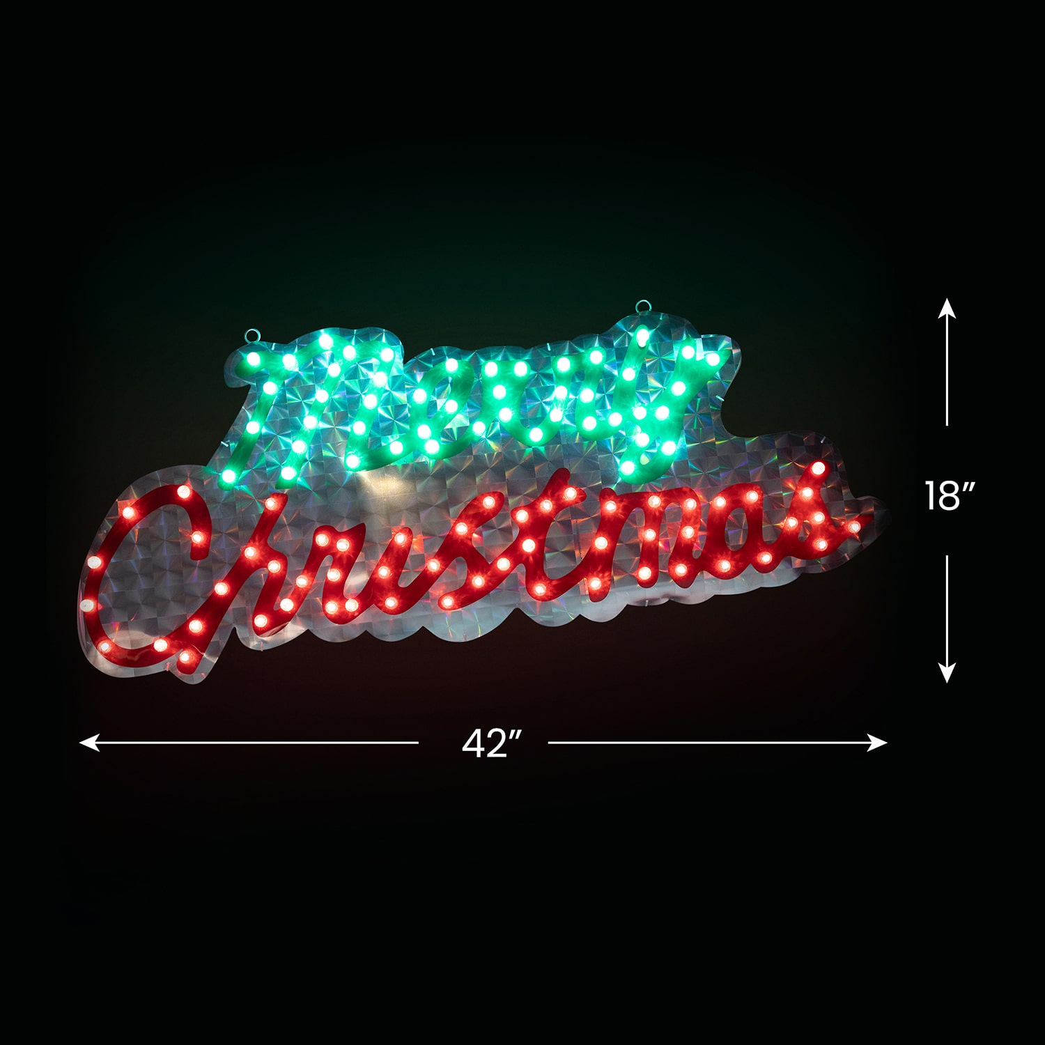 Northlight 42" Led Lighted Holographic Sign Outdoor Christmas Yard Art