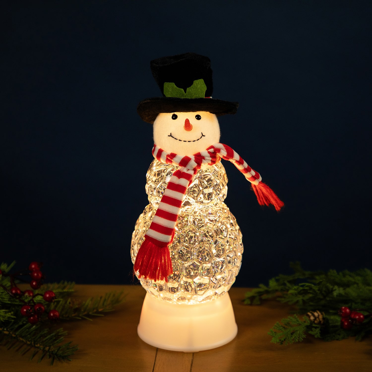 Northlight 12" Led Lighted Musical And Snow Swirling Snowman Christmas Snow Globe