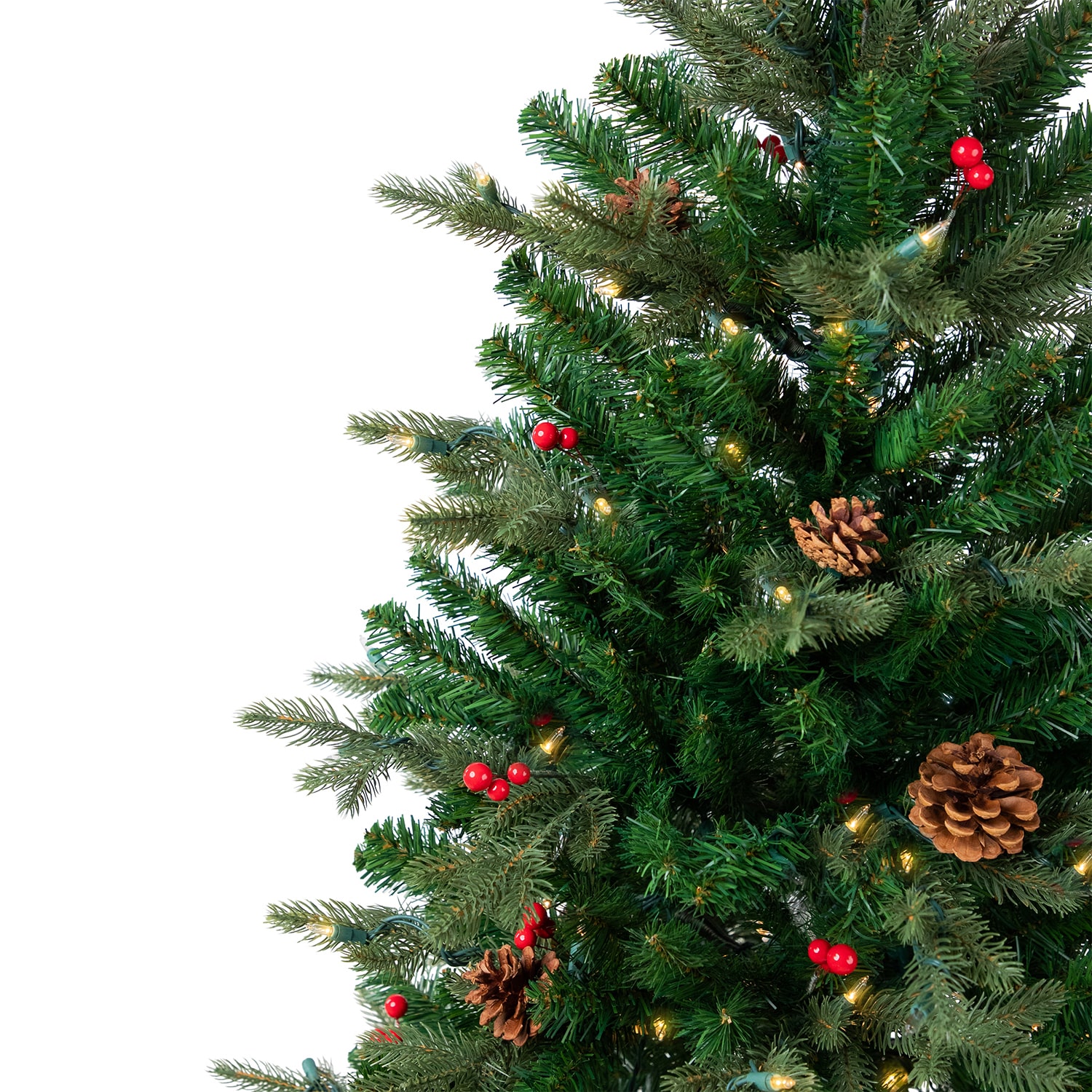 Northlight 5ft Real Touch Pre Lit Mixed Noble Spruce Artificial 5 Foot Pre-Lit Spruce Christmas Tree