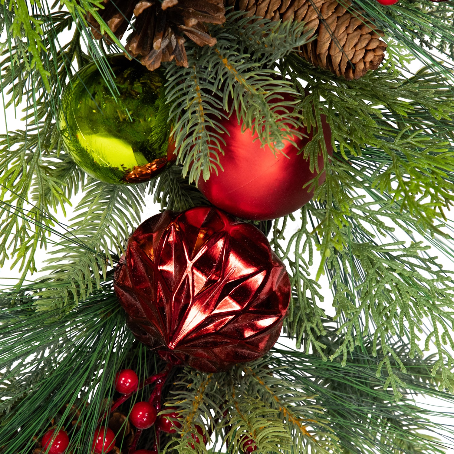Northlight 36" Real Touch Berries Pinecones And Ornaments Artificial Wreath