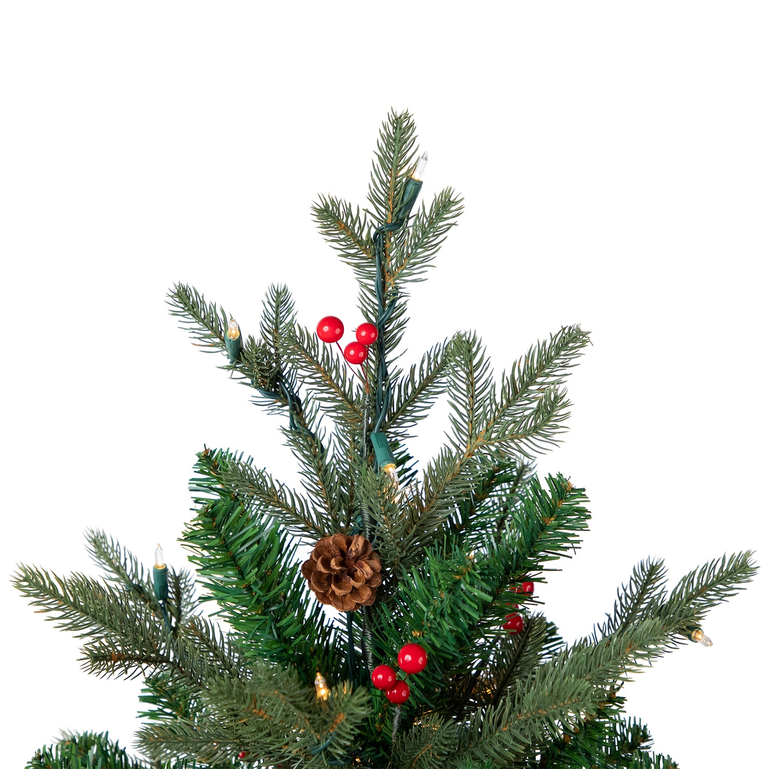 Northlight 5ft Real Touch Pre Lit Mixed Noble Spruce Artificial 5 Foot Pre-Lit Spruce Christmas Tree