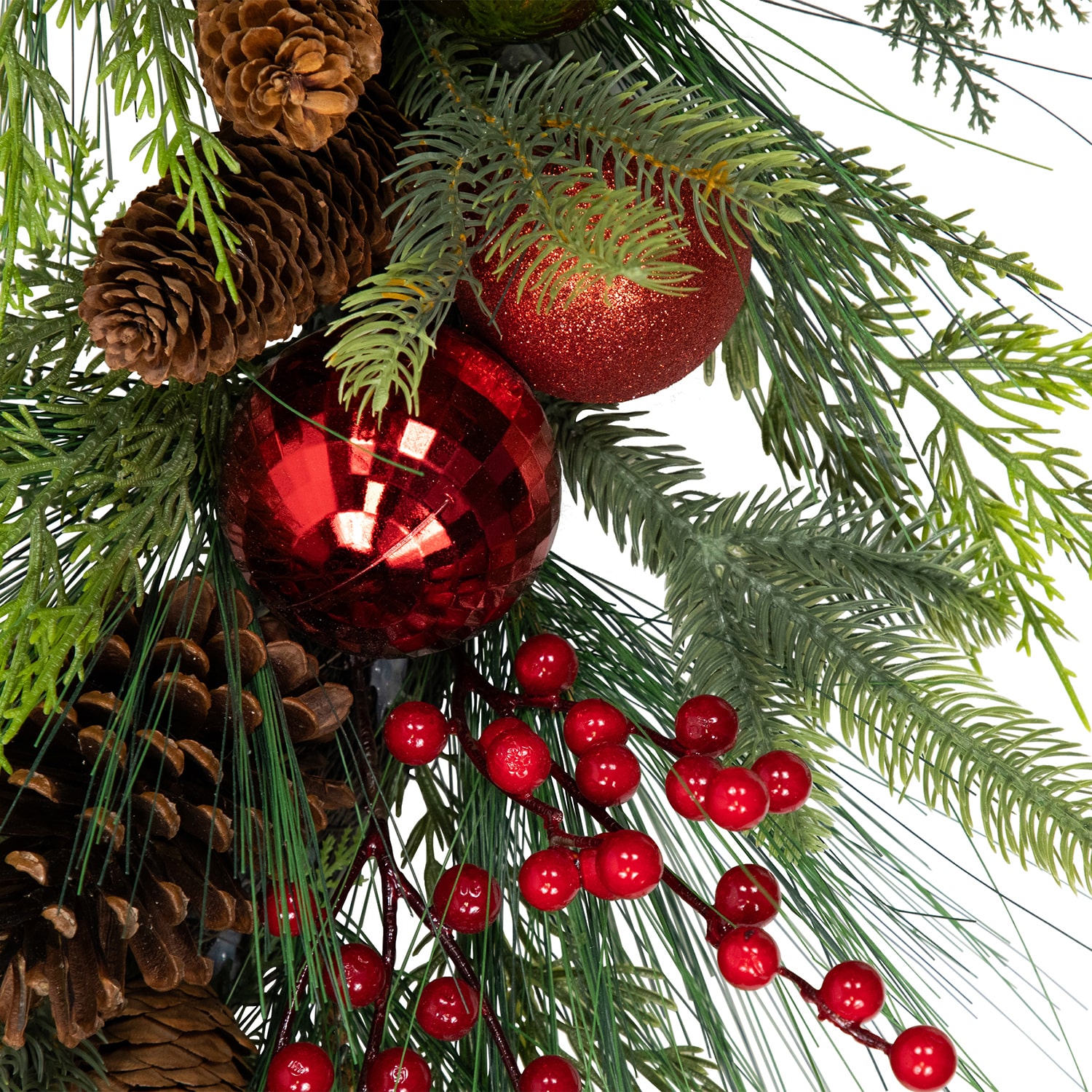 Northlight 36" Real Touch Berries Pinecones And Ornaments Artificial Wreath