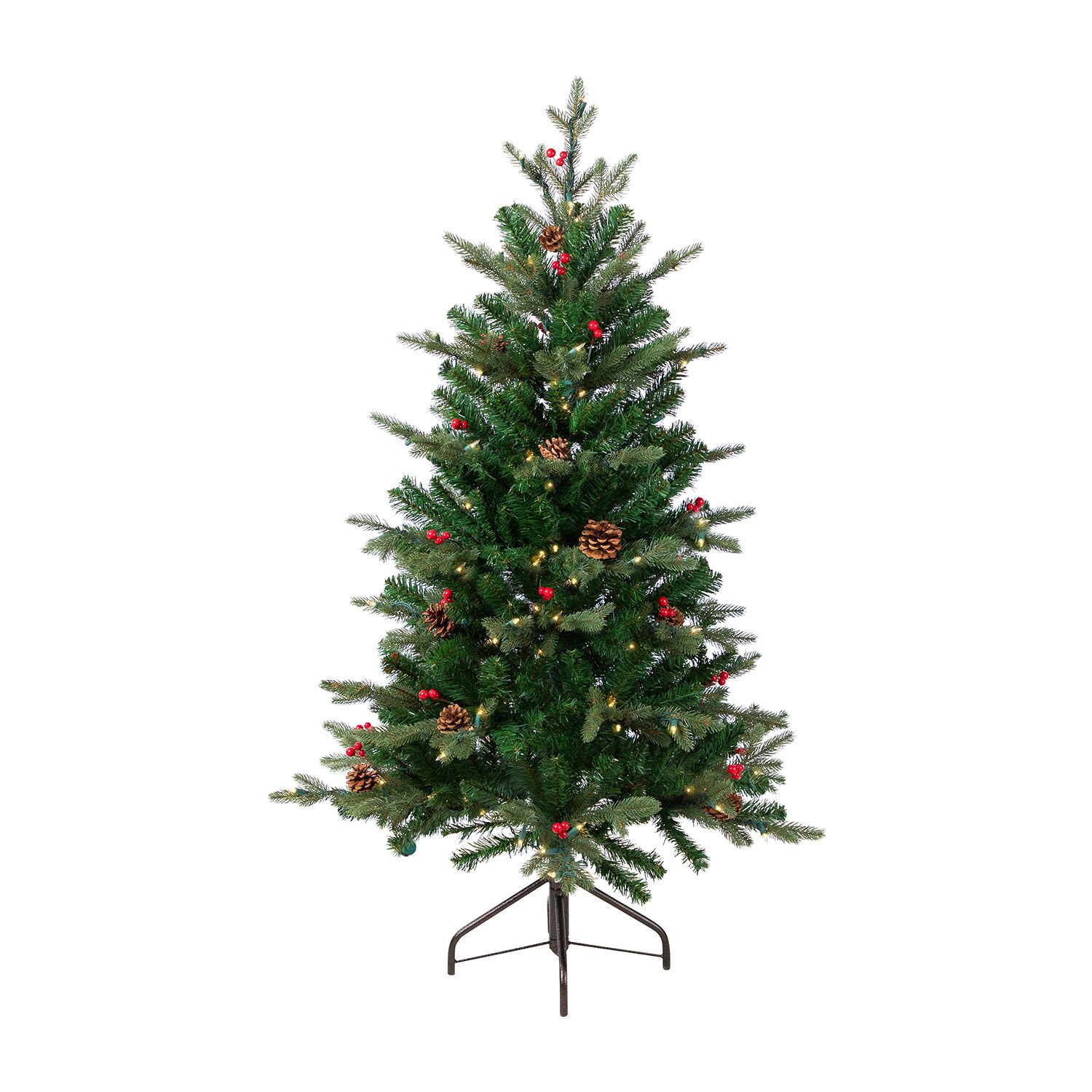 Northlight 5ft Real Touch Pre Lit Mixed Noble Spruce Artificial 5 Foot Pre-Lit Spruce Christmas Tree