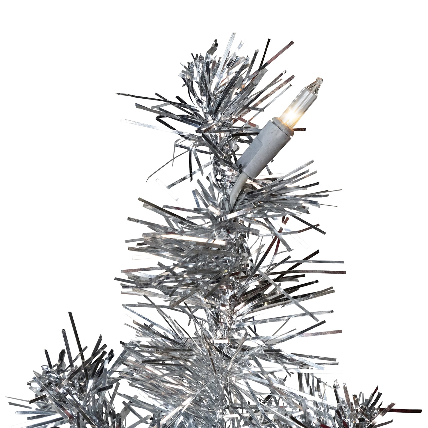 Northlight Artificial Tinsel Lights 7 Foot Pre-Lit Christmas Tree