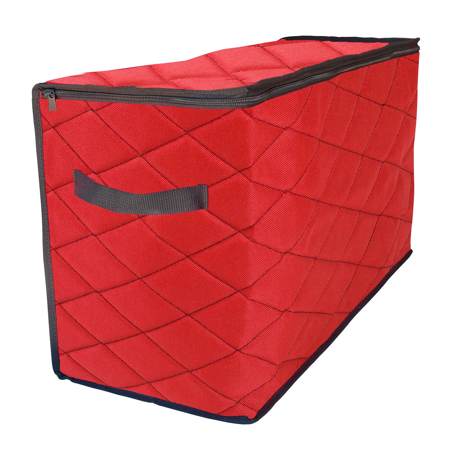Northlight 96ct Quilted Zip Up Ornament Storage Tub Storage Bag