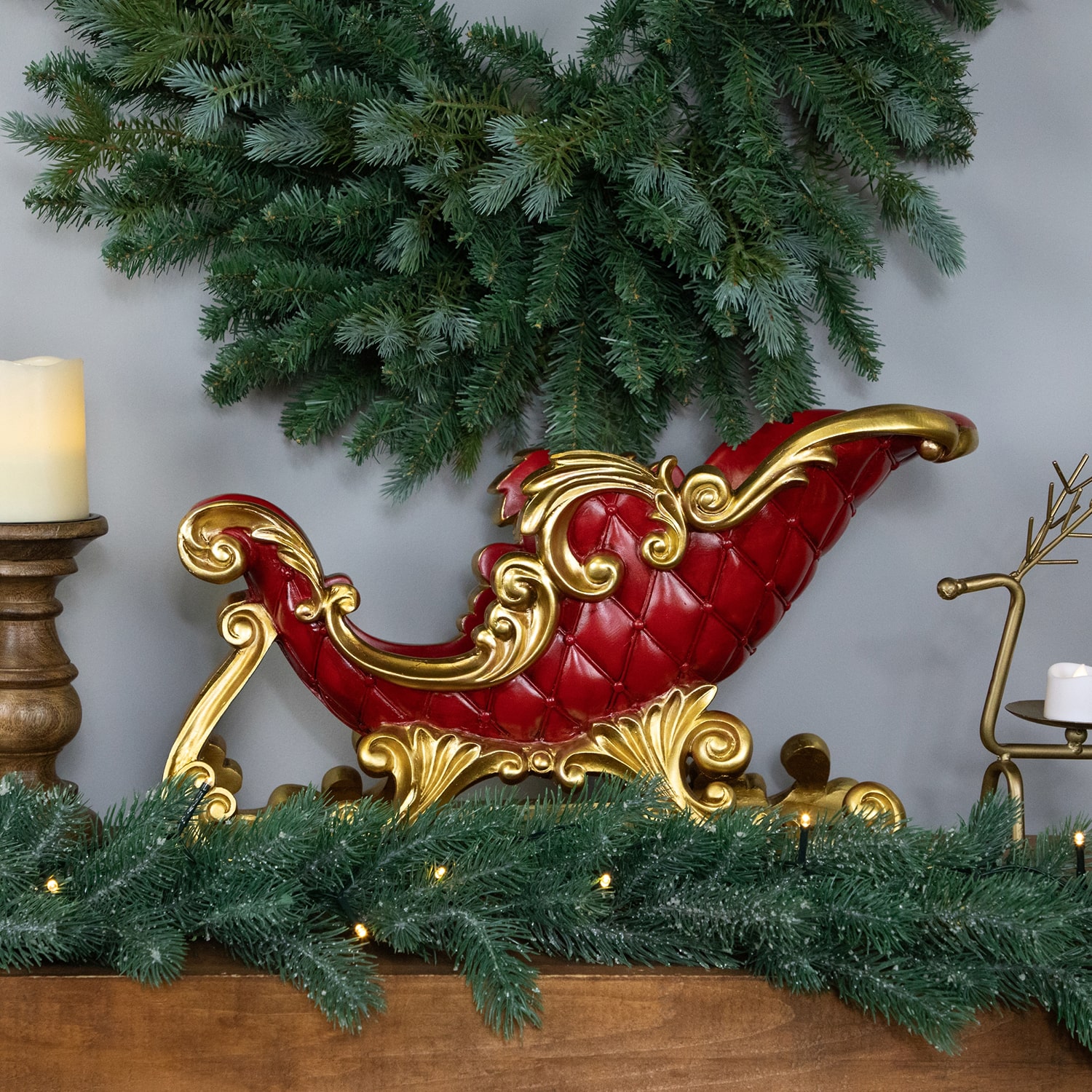 Northlight 19" Santa'S Sleigh Christmas Figurine