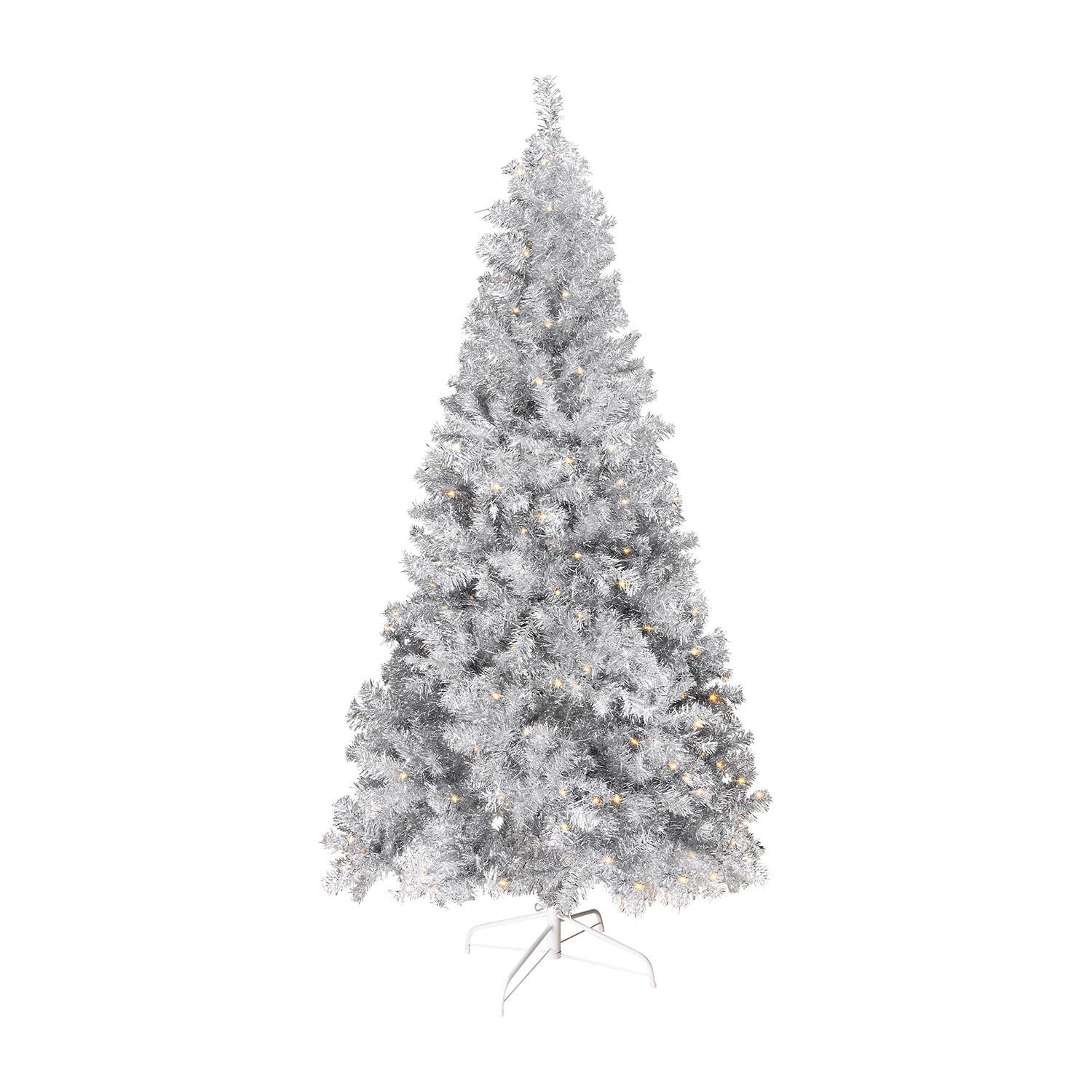 Northlight Artificial Tinsel Lights 7 Foot Pre-Lit Christmas Tree
