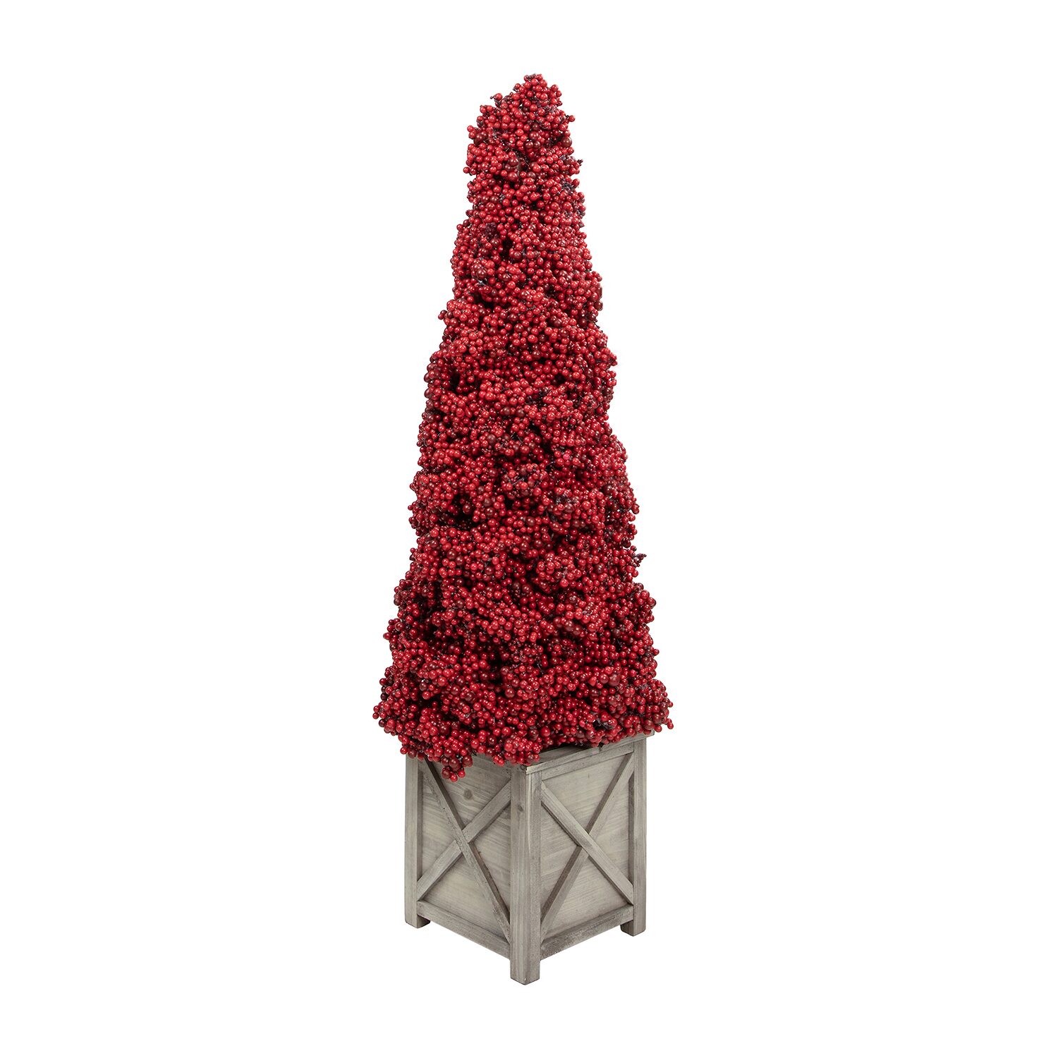 Northlight Artificial Berry Cone Potted 3 Foot Christmas Tree