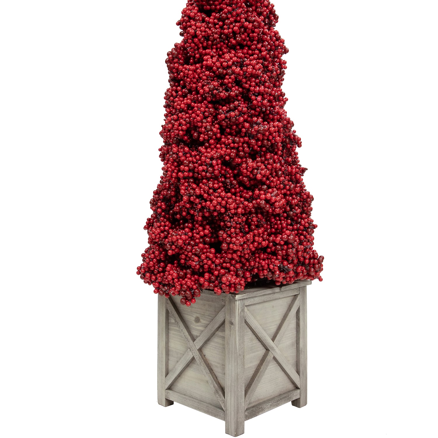 Northlight Artificial Berry Cone Potted 3 Foot Christmas Tree
