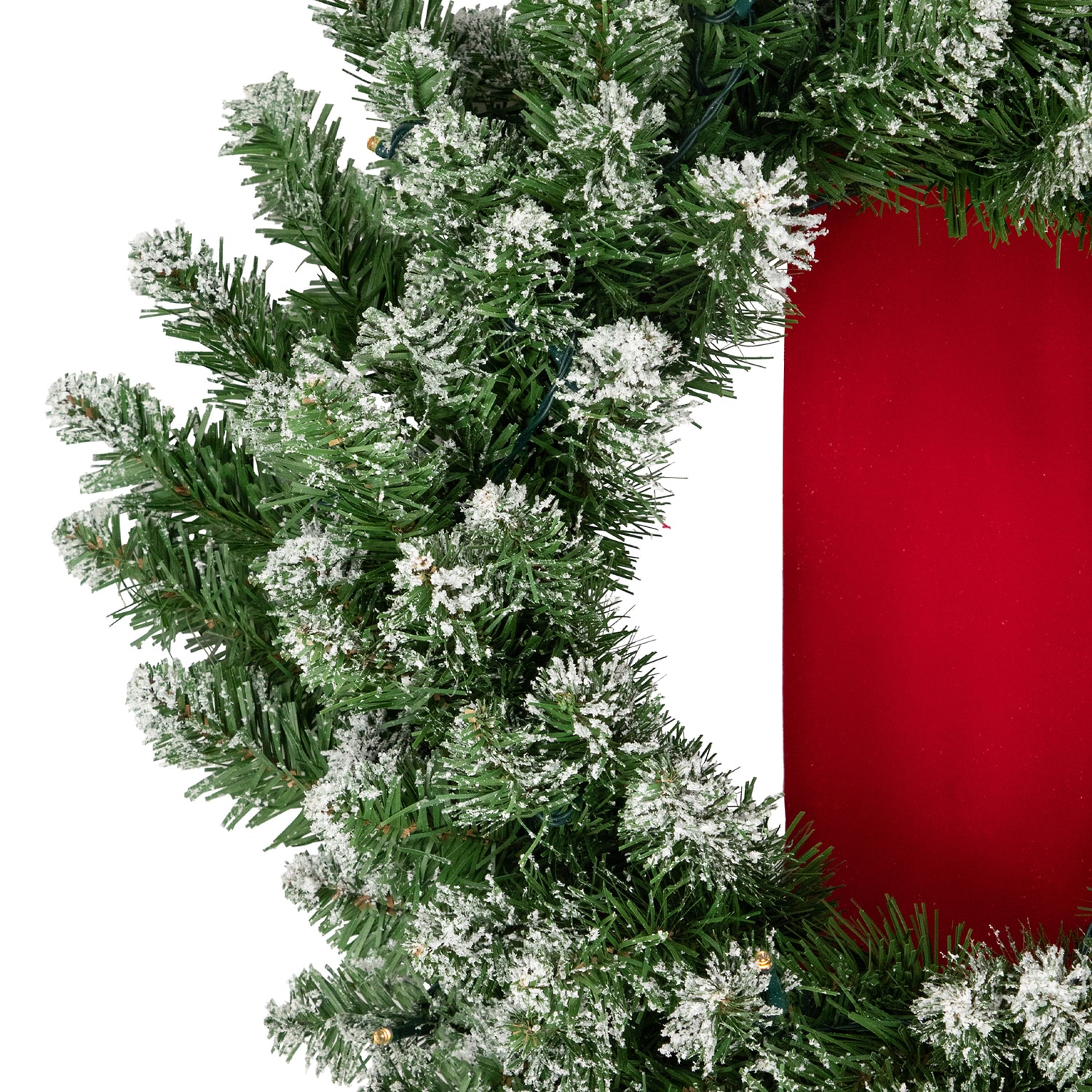 Northlight 6ft Pre Lit B/O Frosted Wreath Trio Led Lights Wreath
