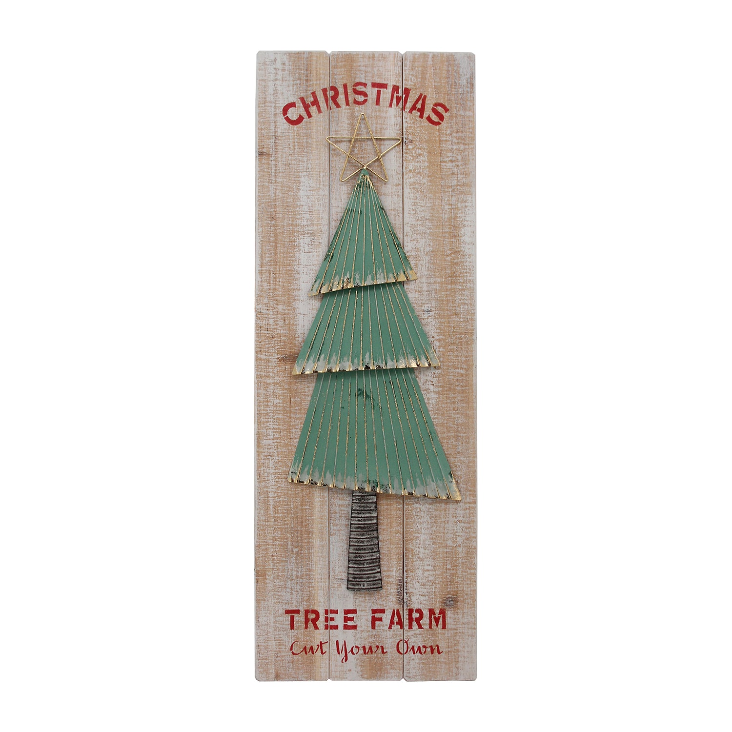 Northlight 35.5" Cut Your Own Tree Farm Wooden Matted Wall Art