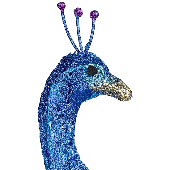 Northlight 36" Led Lighted Glittered Peacock Outdoor Yard Christmas Yard Art