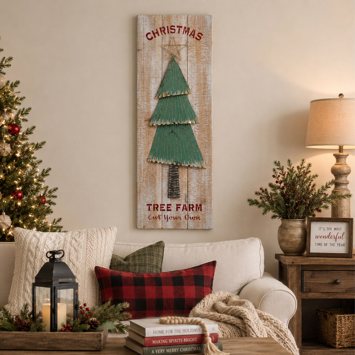 Northlight 35.5" Cut Your Own Tree Farm Wooden Matted Wall Art