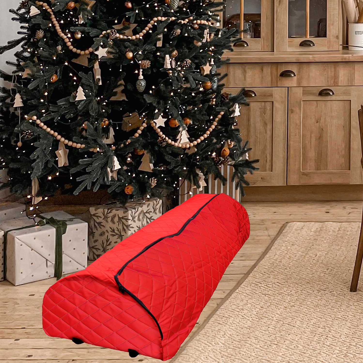 Northlight 8ft Quilted Rolling Tree Storage Bag For Trees Up To 7.5ft Storage Bag
