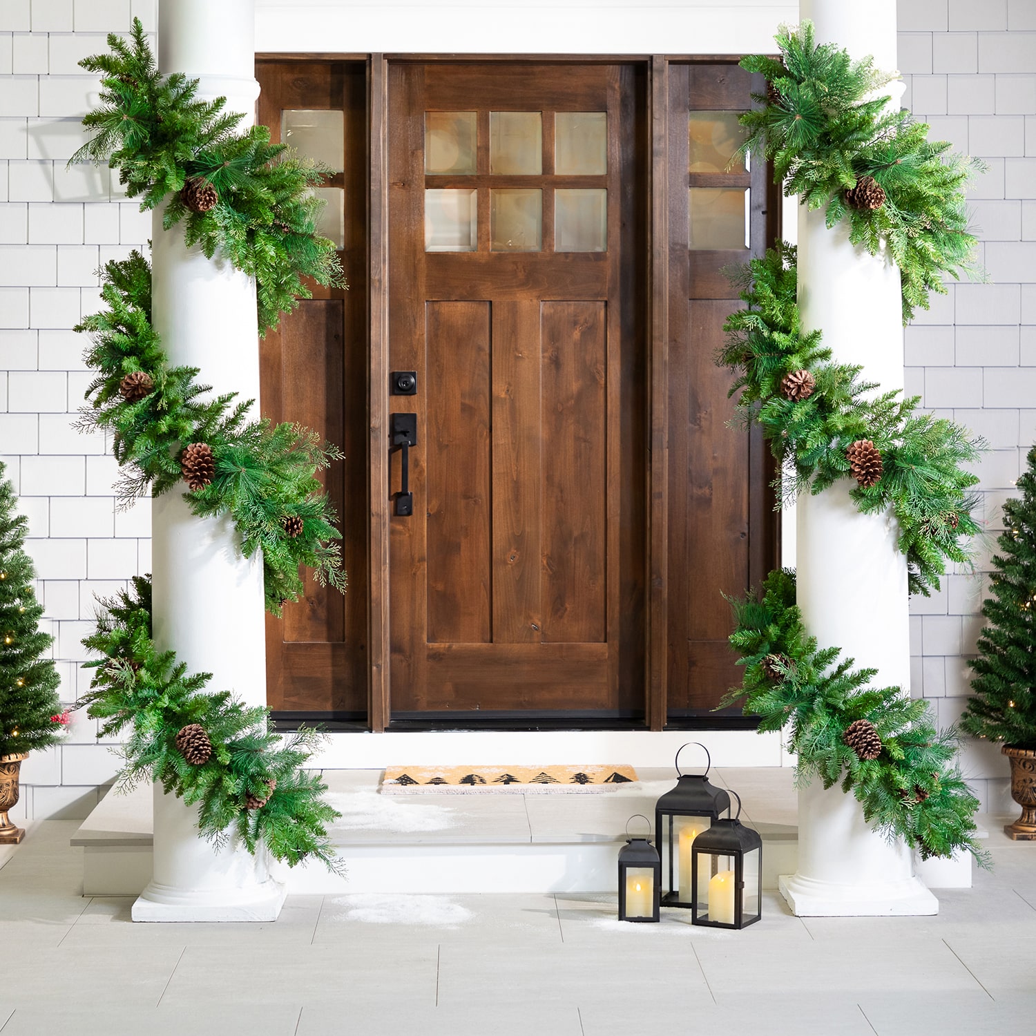 Northlight 10ft Pine And Cedar Artificial With Pinecones Christmas Outdoor Garland