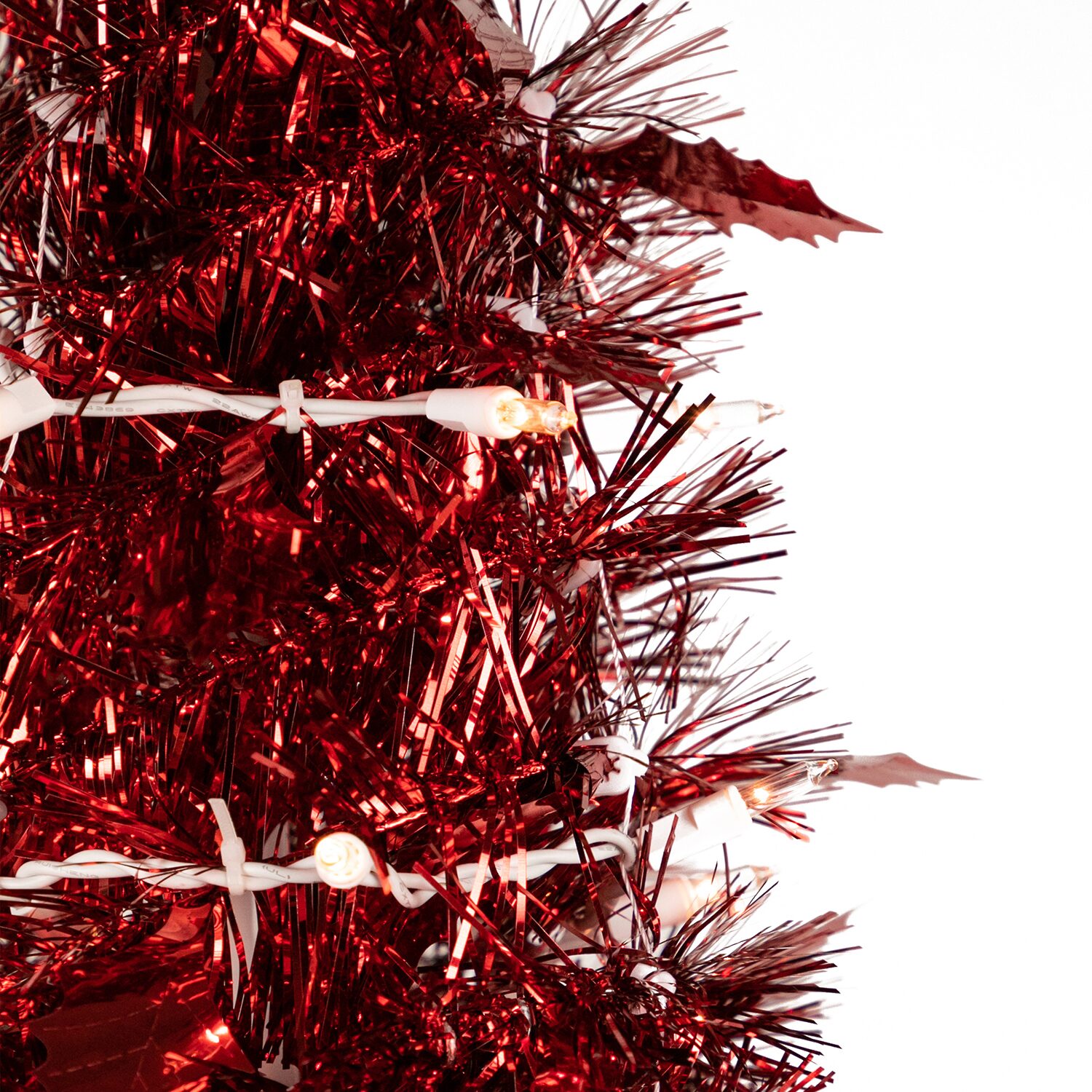 Northlight 4ft Pre Lit Pop Up Tinsel Lights 4 Foot Pre-Lit Christmas Tree
