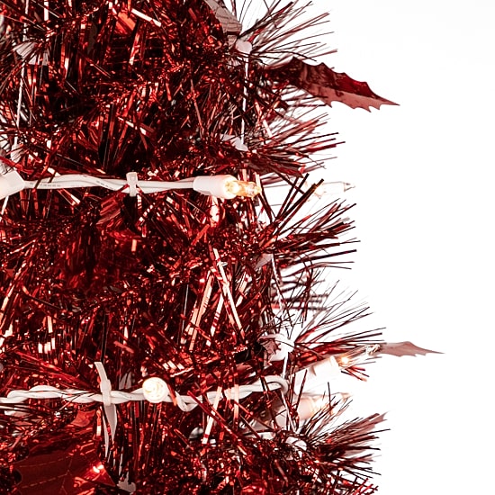 Northlight Pre Lit Pop Up Tinsel Lights 4 Foot Pre-Lit Christmas Tree
