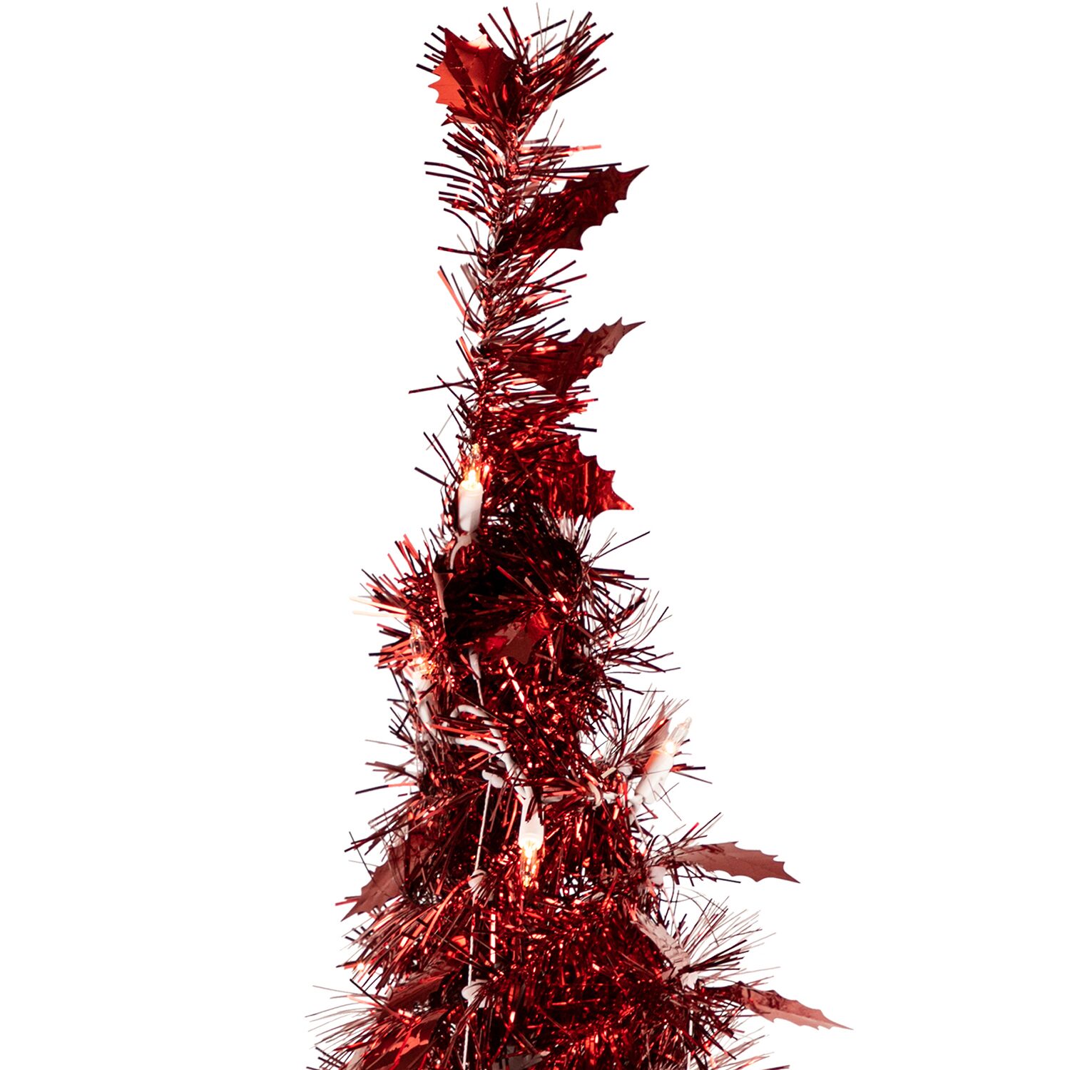 Northlight 4ft Pre Lit Pop Up Tinsel Lights 4 Foot Pre-Lit Christmas Tree