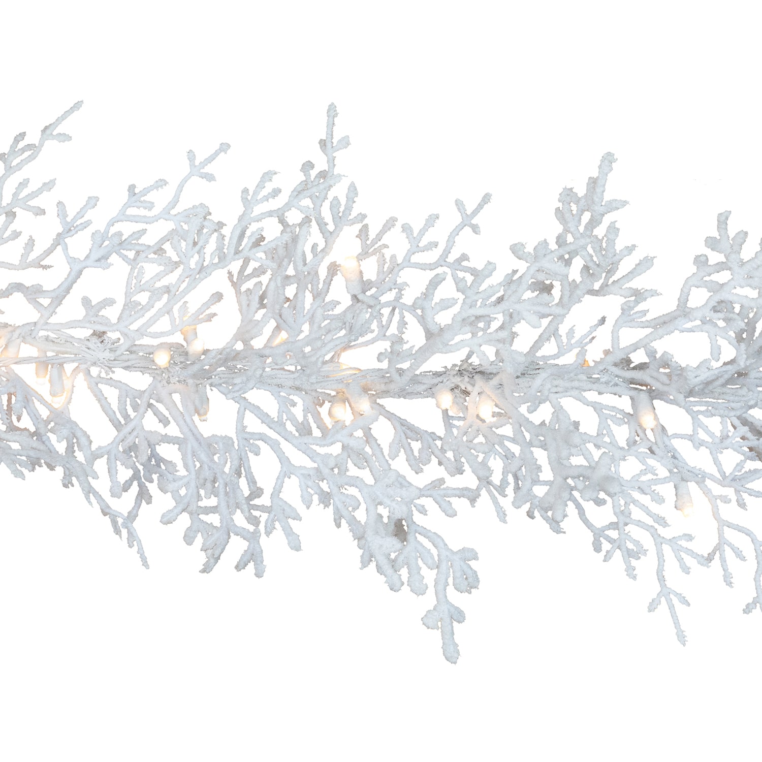 Northlight 9ft Pre Lit Flocked Twig Artificial Led Lights Christmas Outdoor Garland