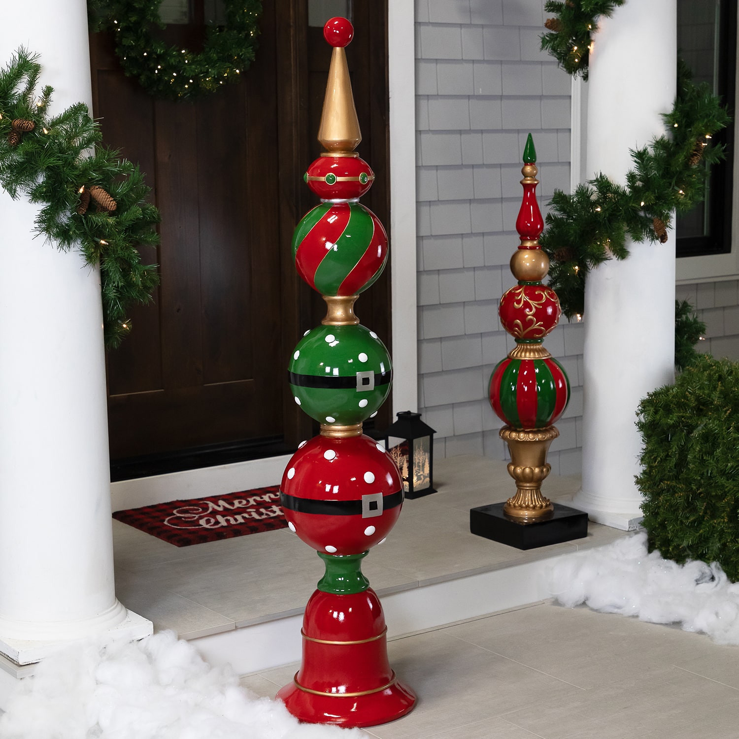 Northlight 65" Ball Finial With Bell Base Commercial Size Christmas Yard Art