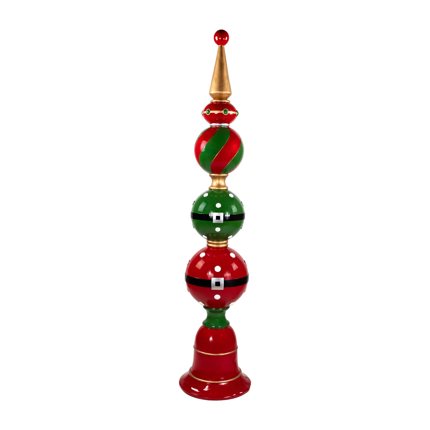 Northlight 65" Ball Finial With Bell Base Commercial Size Christmas Yard Art