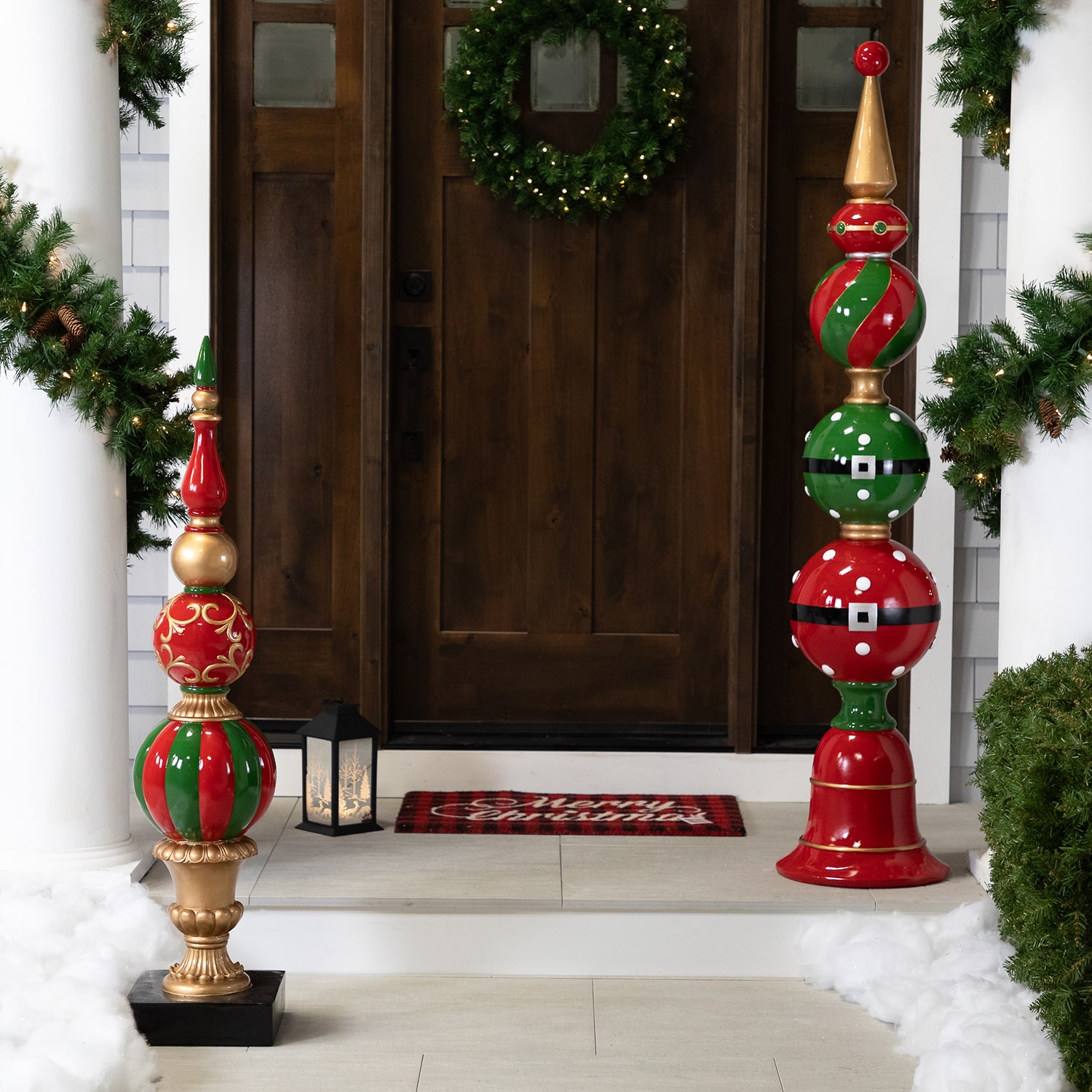 Northlight 65" Ball Finial With Bell Base Commercial Size Christmas Yard Art