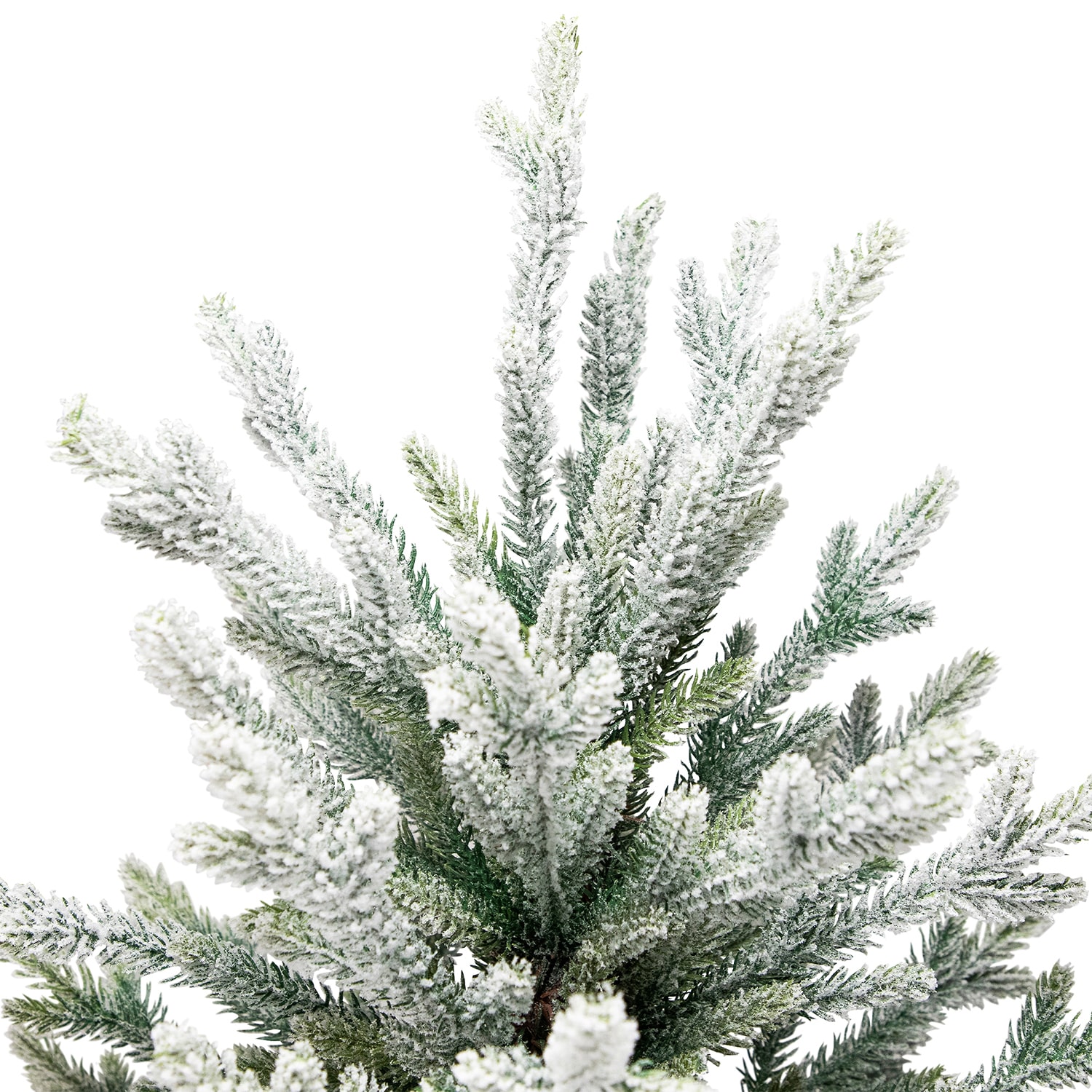 Northlight Real Touch Medium Flocked Snowcap Grove Fir Artificial 7 Foot Flocked Fir Christmas Tree