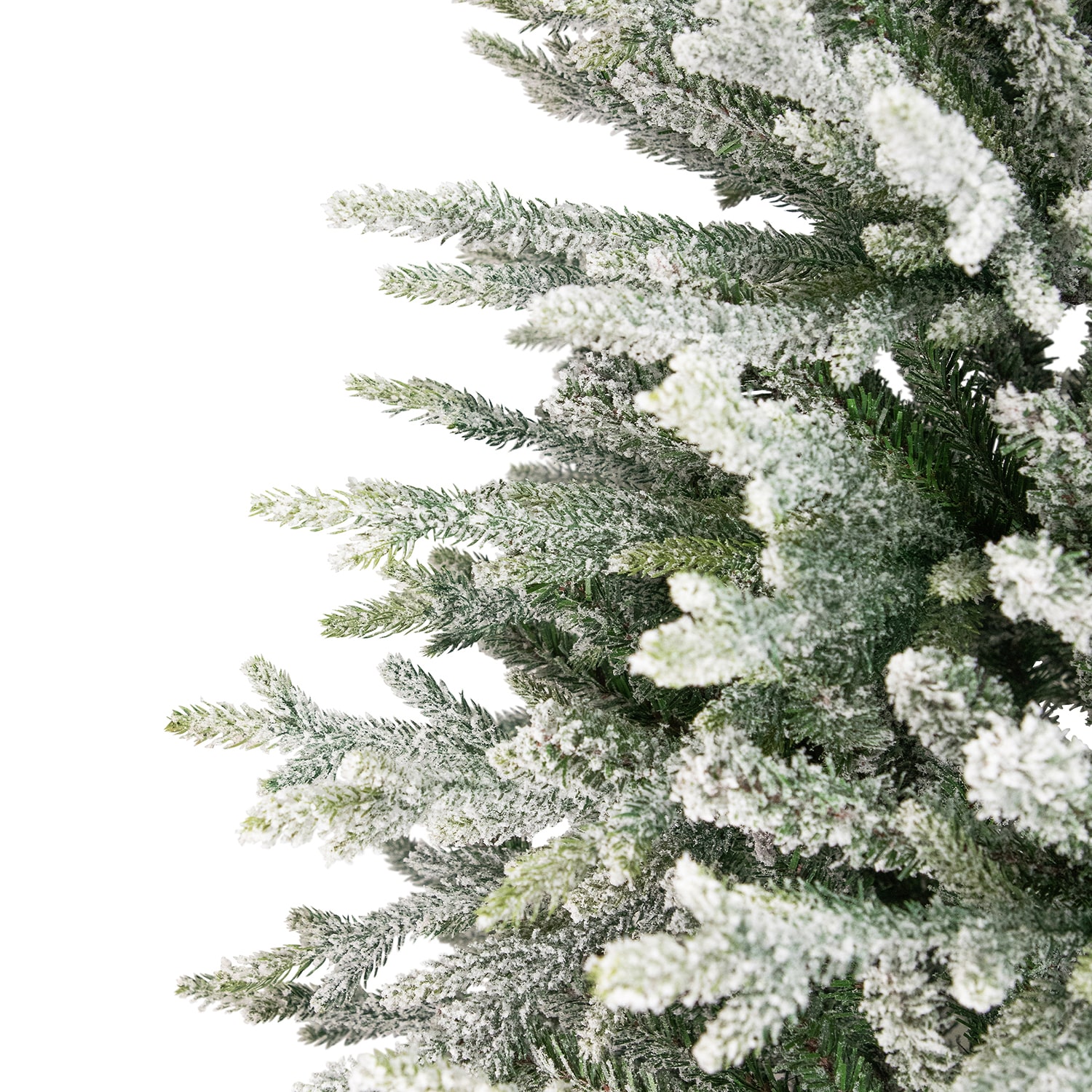Northlight Real Touch Medium Flocked Snowcap Grove Fir Artificial 7 Foot Flocked Fir Christmas Tree