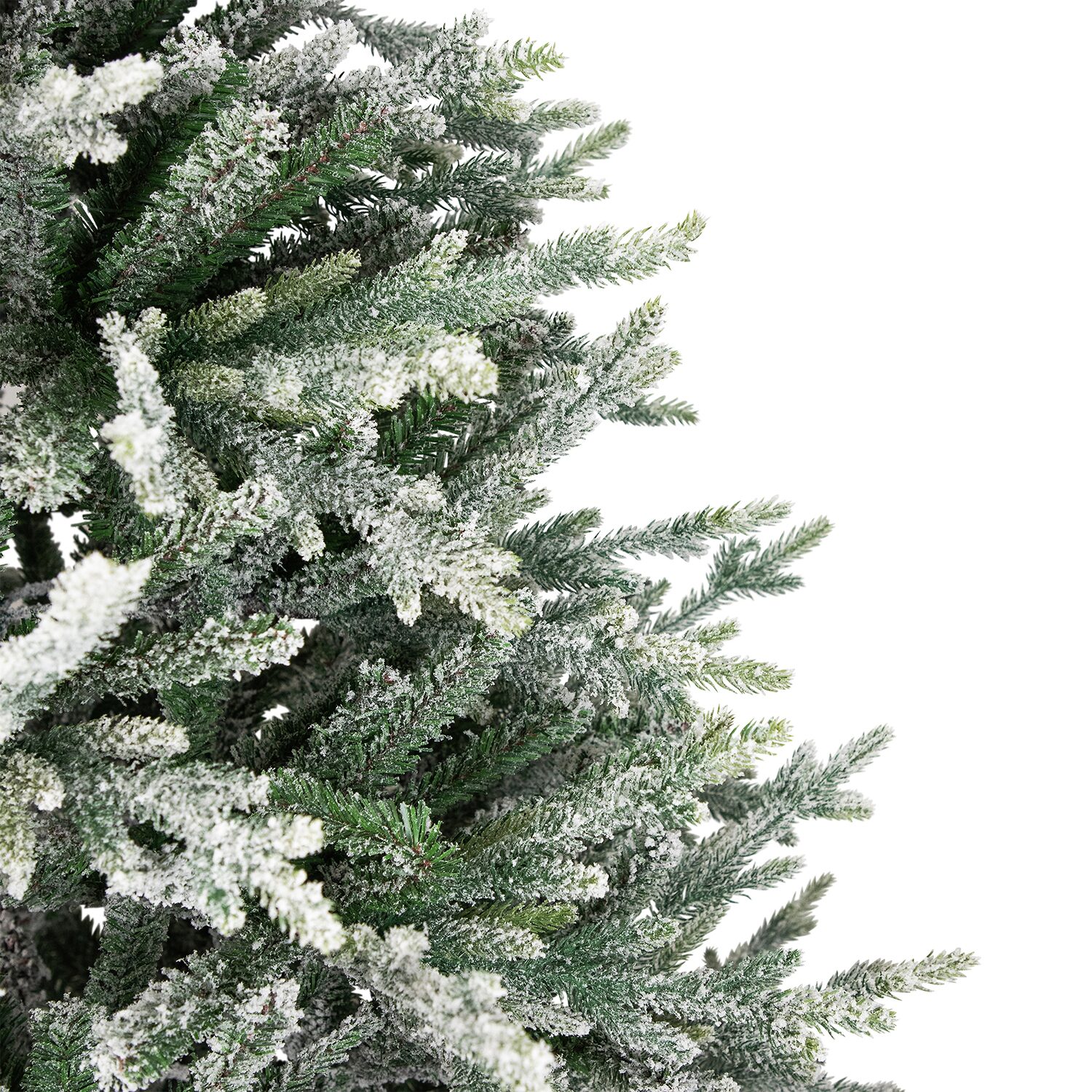 Northlight Real Touch Medium Flocked Snowcap Grove Fir Artificial 7 Foot Flocked Fir Christmas Tree