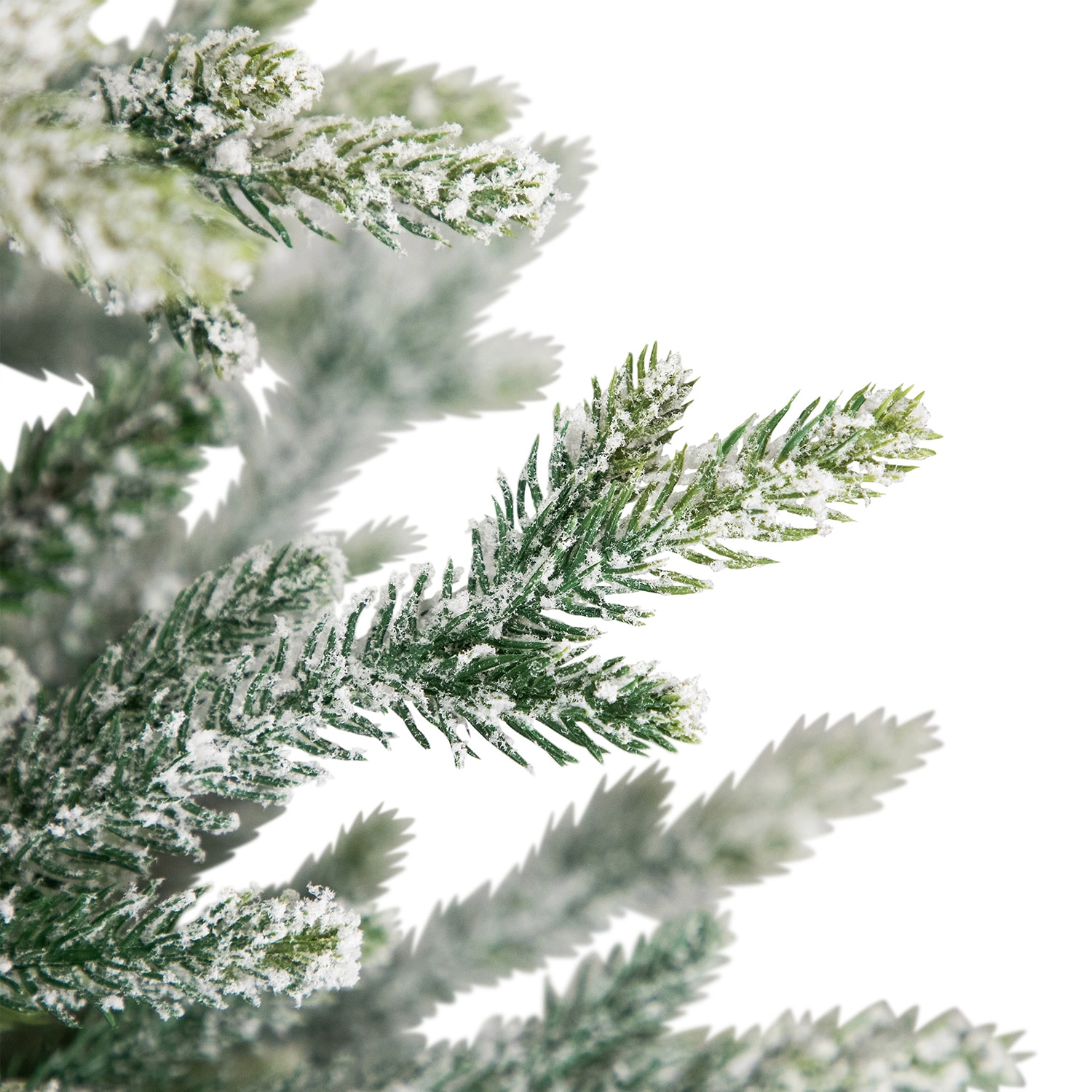 Northlight Real Touch Medium Flocked Snowcap Grove Fir Artificial 7 Foot Flocked Fir Christmas Tree