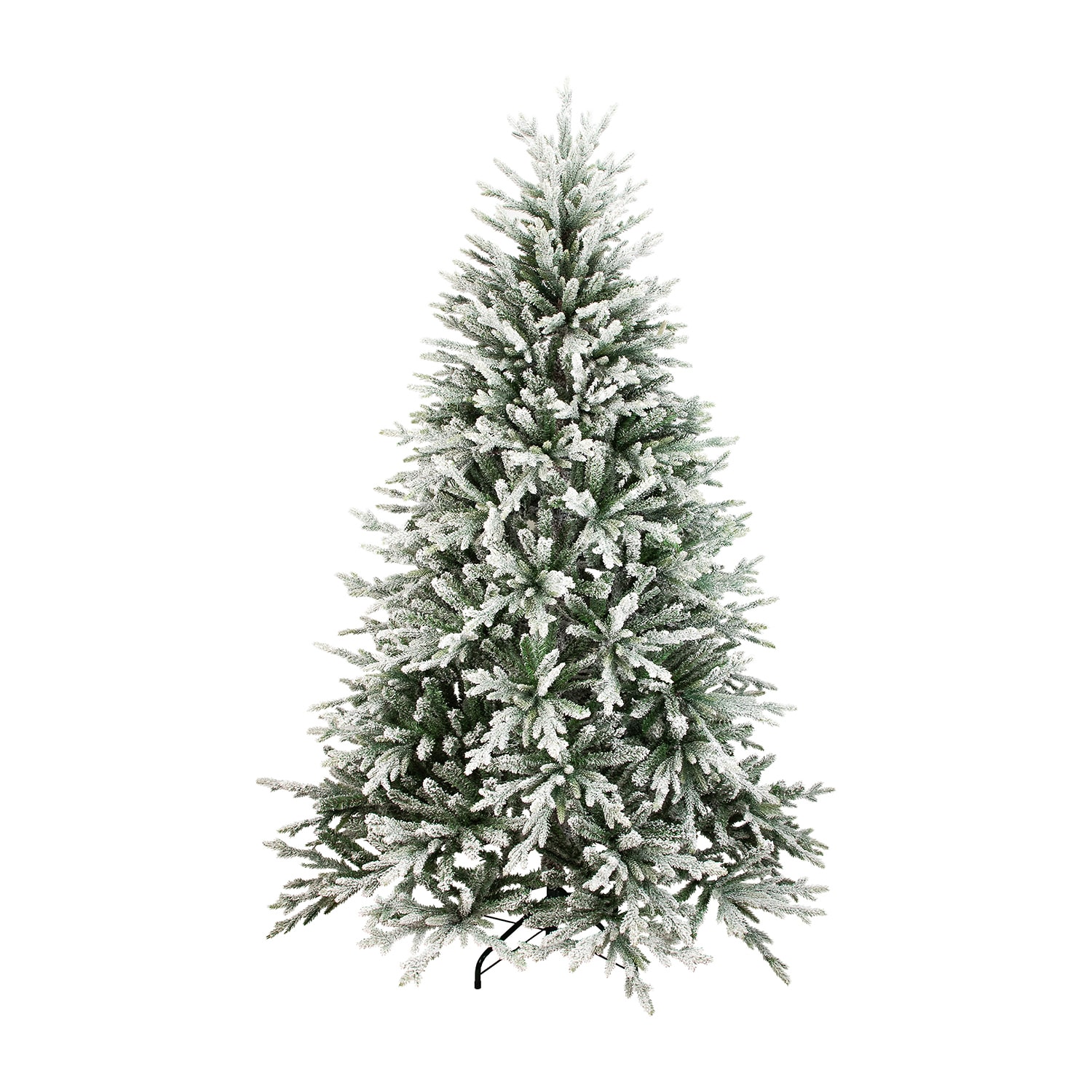 Northlight Real Touch Medium Flocked Snowcap Grove Fir Artificial 7 Foot Flocked Fir Christmas Tree