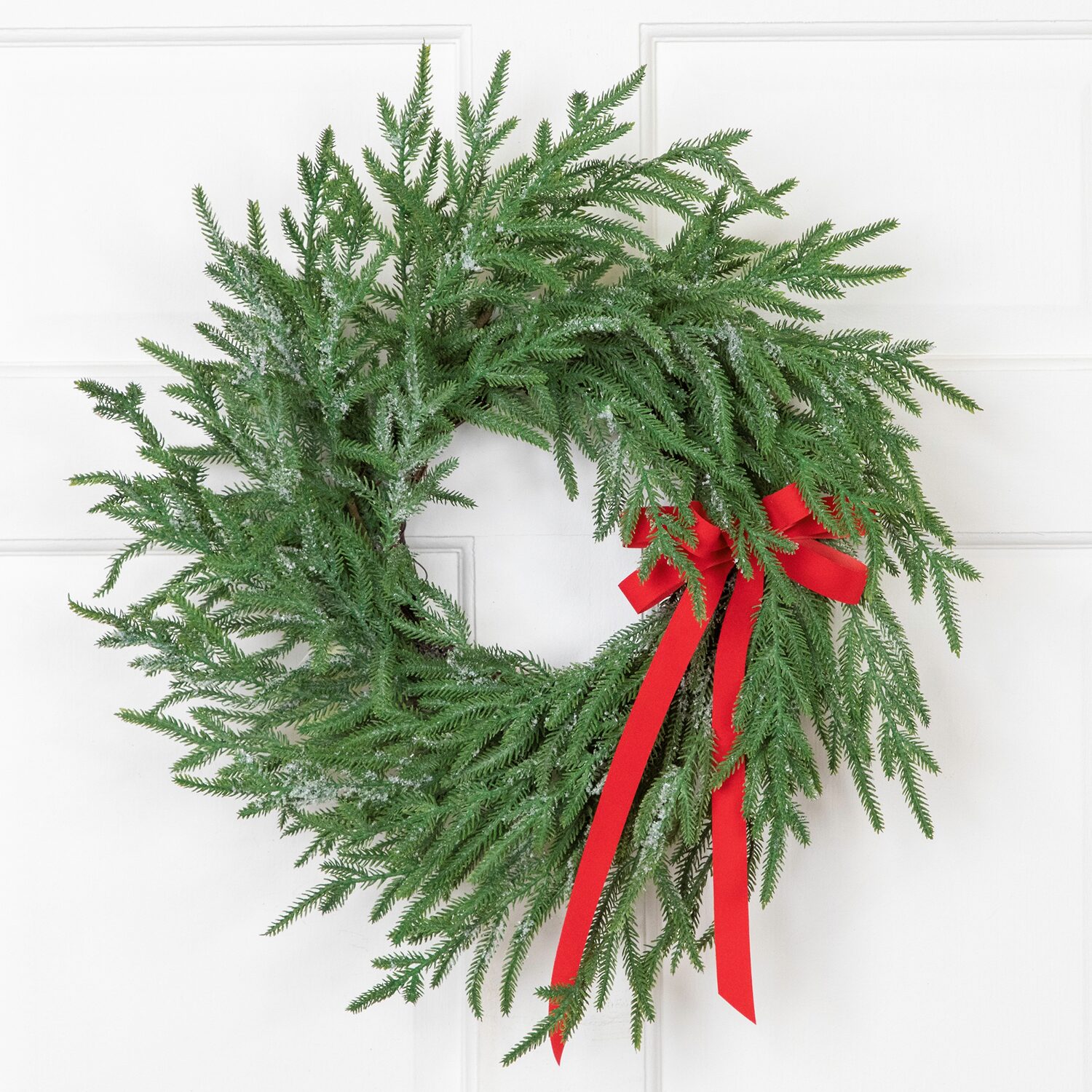 Northlight 20" Frosted Norfolk Pine Artificial Wreath