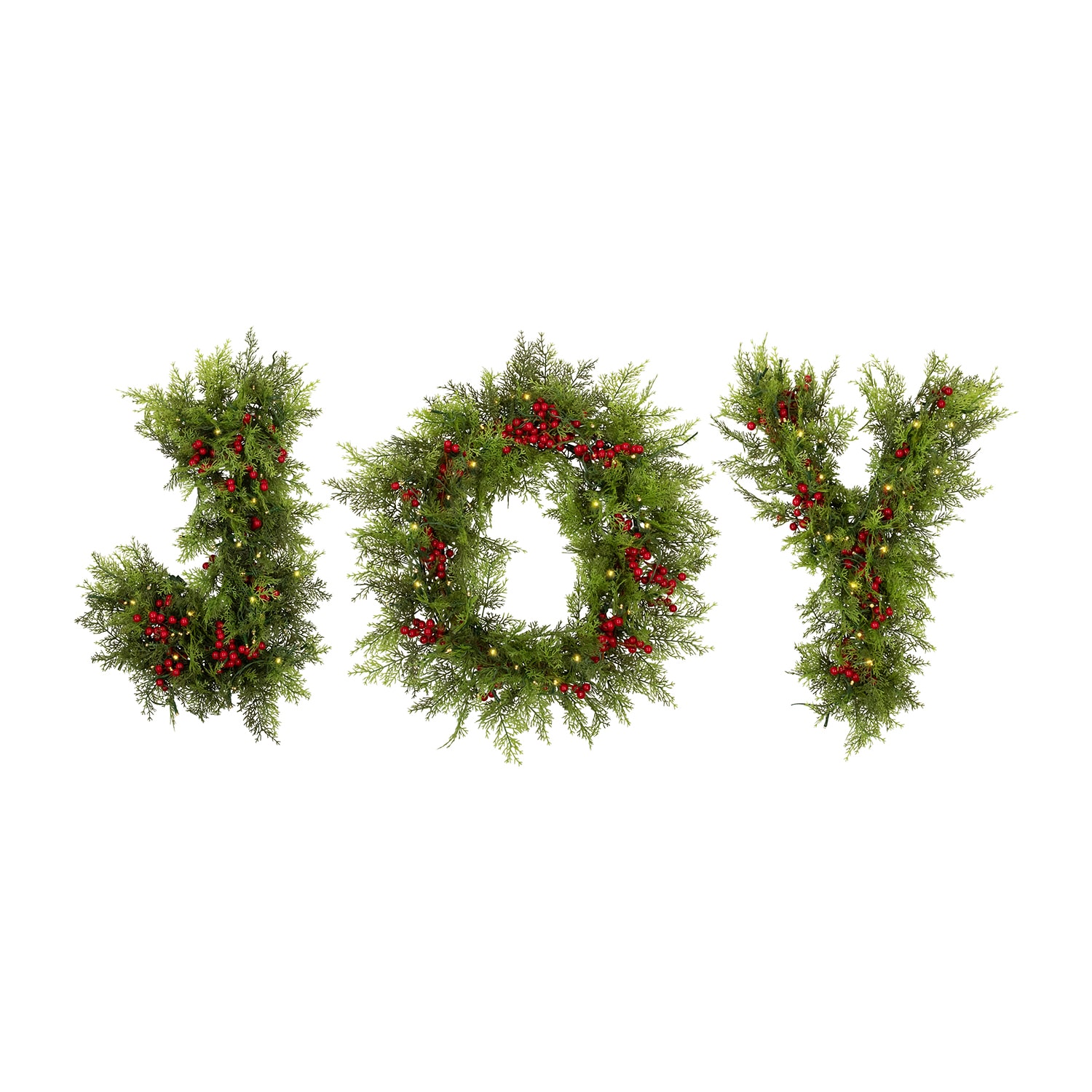 Northlight 24" Lighted Artificial Cedar "Joy" Led Lights Christmas Figurine