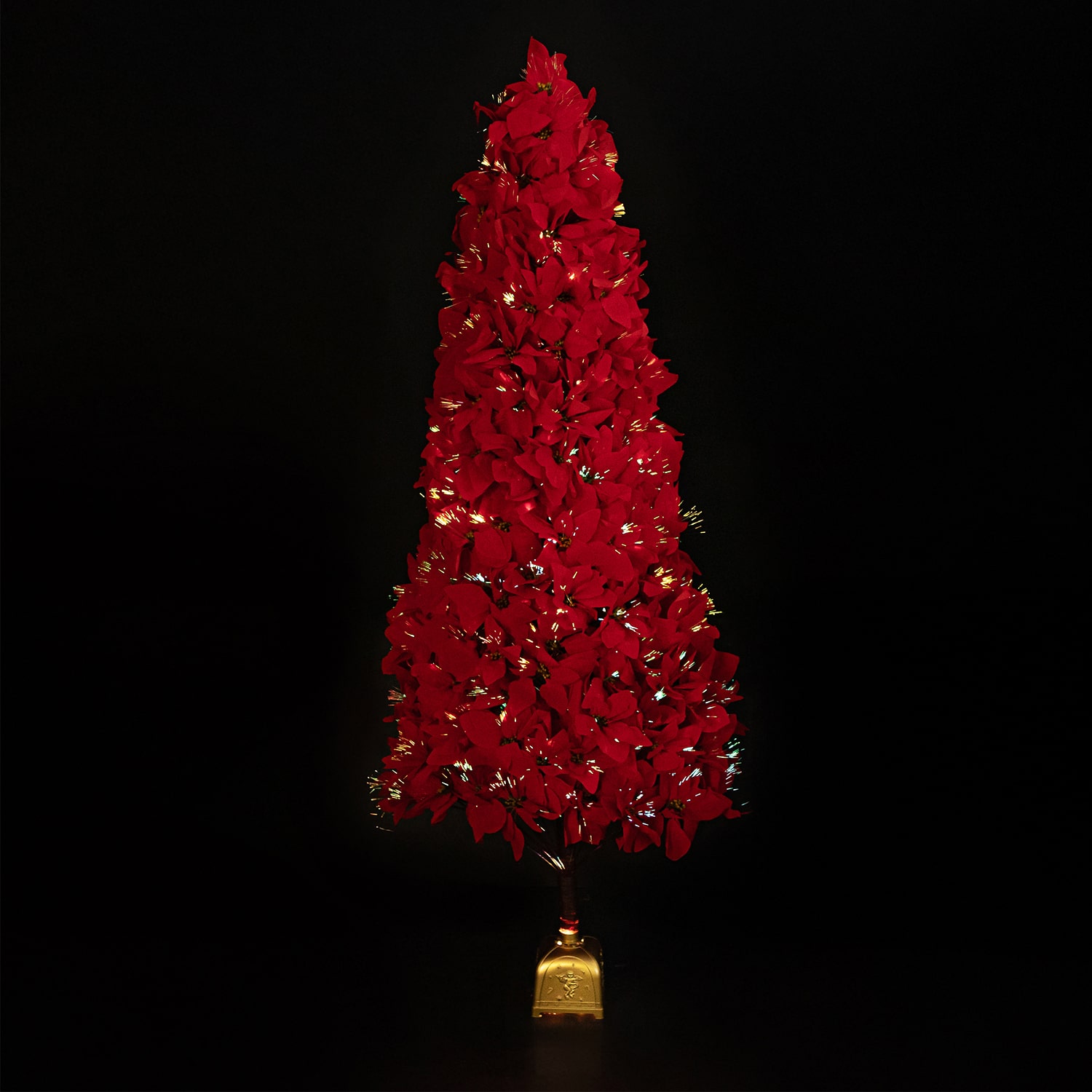 Northlight Fiber Optic Poinsettia 6 Foot Pre-Lit Christmas Tree
