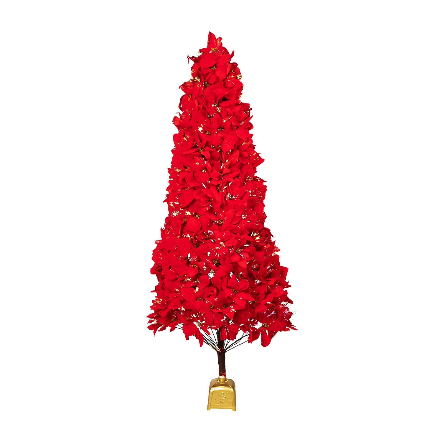 Northlight Fiber Optic Poinsettia 6 Foot Pre-Lit Christmas Tree