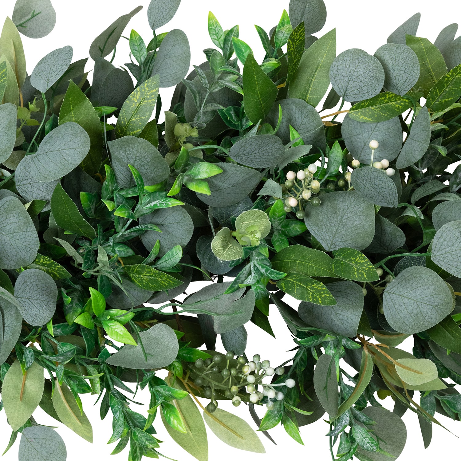 Northlight 10ft Silver Dollar And Seeded Eucalyptus Artificial Christmas Outdoor Garland