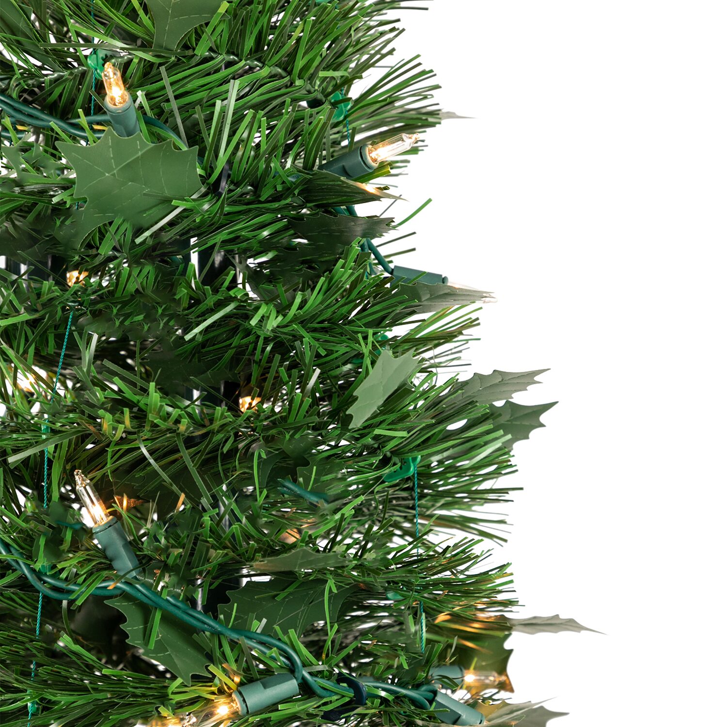 Northlight 4ft Pre Lit Tinsel Pop Up Artificial Lights 4 Foot Pre-Lit Christmas Tree