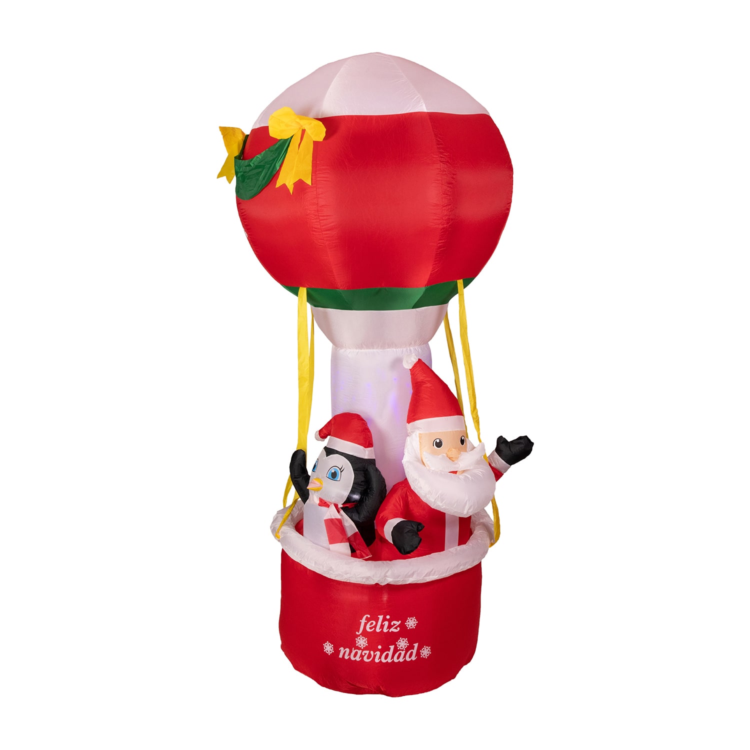 Northlight 8ft Lighted Inflatable Hot Air Balloon Outdoor Christmas Inflatable