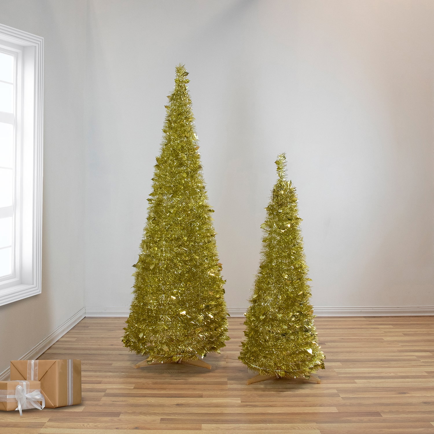 Northlight Tinsel Pop Up Artificial 6 Foot Christmas Tree
