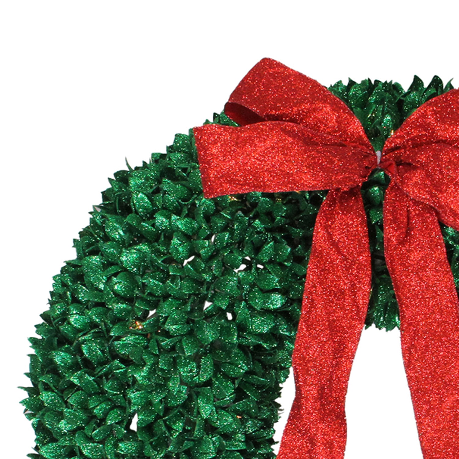 Northlight 28" Pre Lit Glittered Leaves Artificial Lights Pre-Lit Wreath