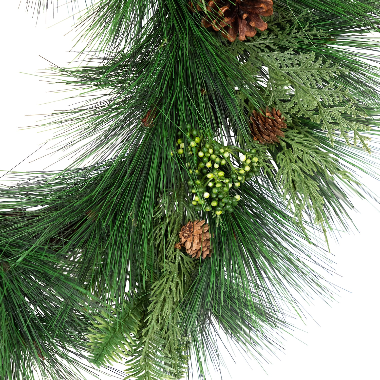 Northlight 26" Long Needle Pine Berries And Pinecone Artificial Wreath