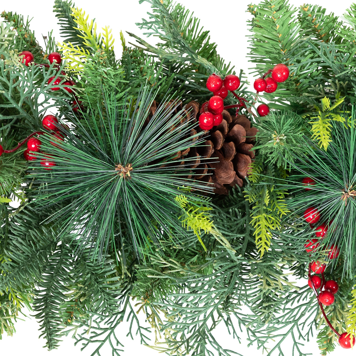 Northlight 10ft Mixed Pine With Berries Artificial Christmas Outdoor Garland