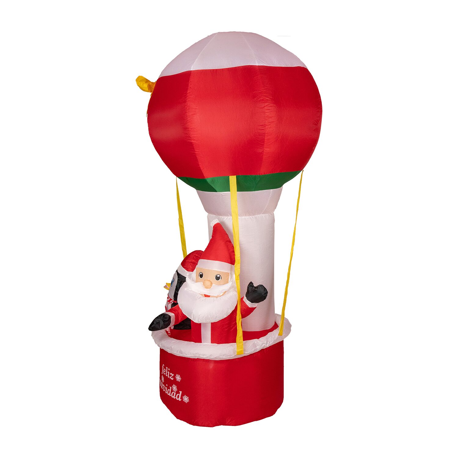 Northlight 8ft Lighted Inflatable Hot Air Balloon Outdoor Christmas Inflatable