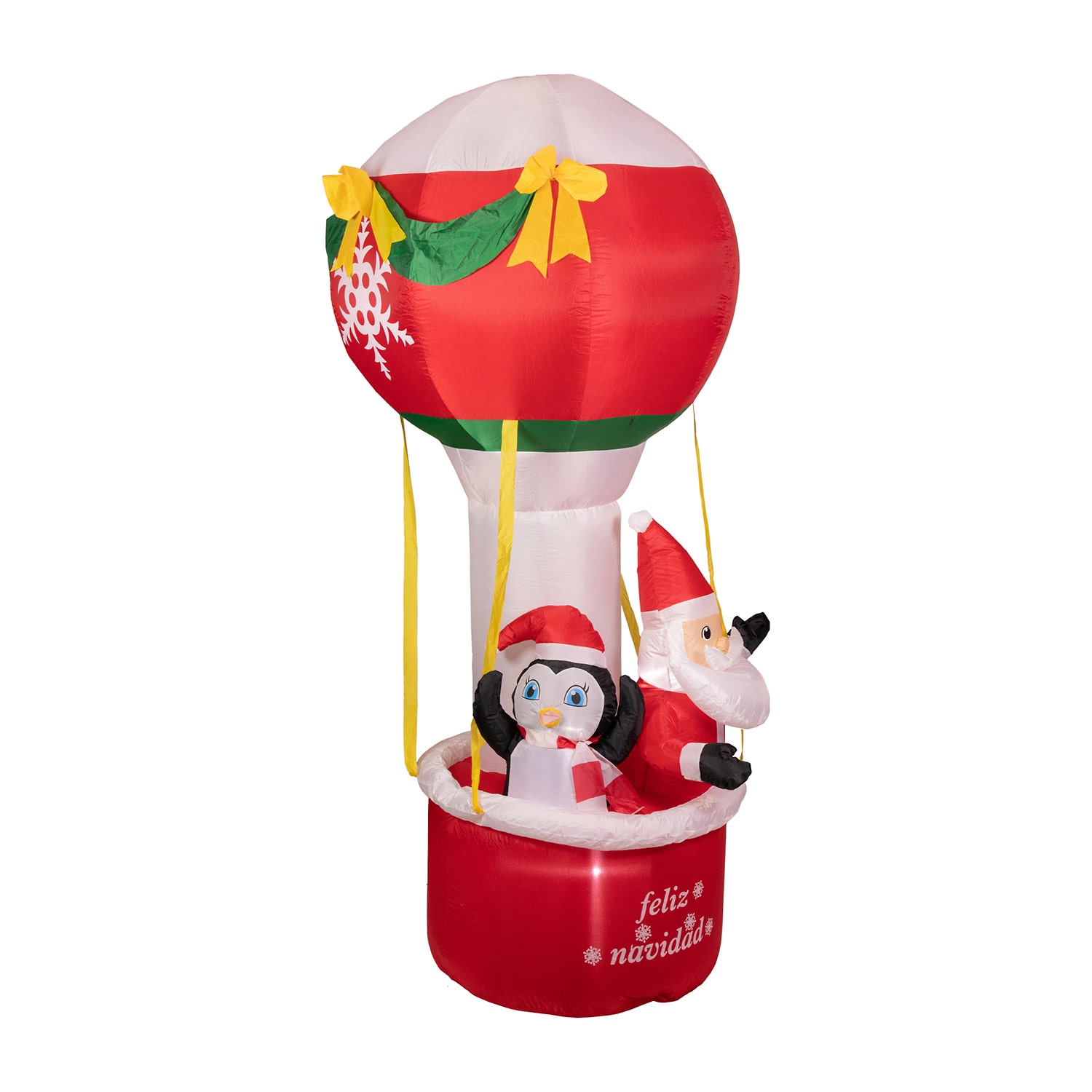 Northlight 8ft Lighted Inflatable Hot Air Balloon Outdoor Christmas Inflatable