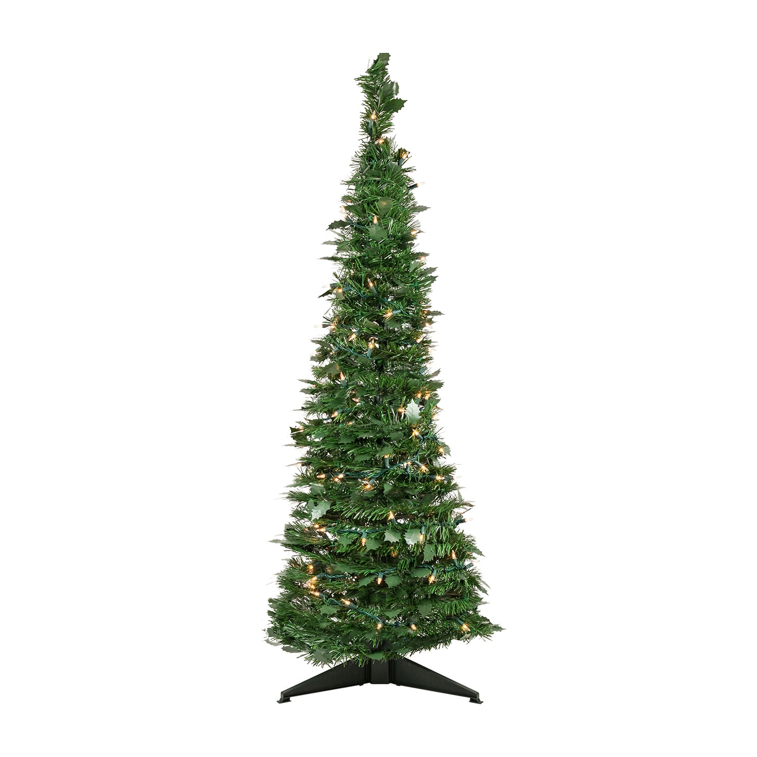 Northlight 4ft Pre Lit Tinsel Pop Up Artificial Lights 4 Foot Pre-Lit Christmas Tree