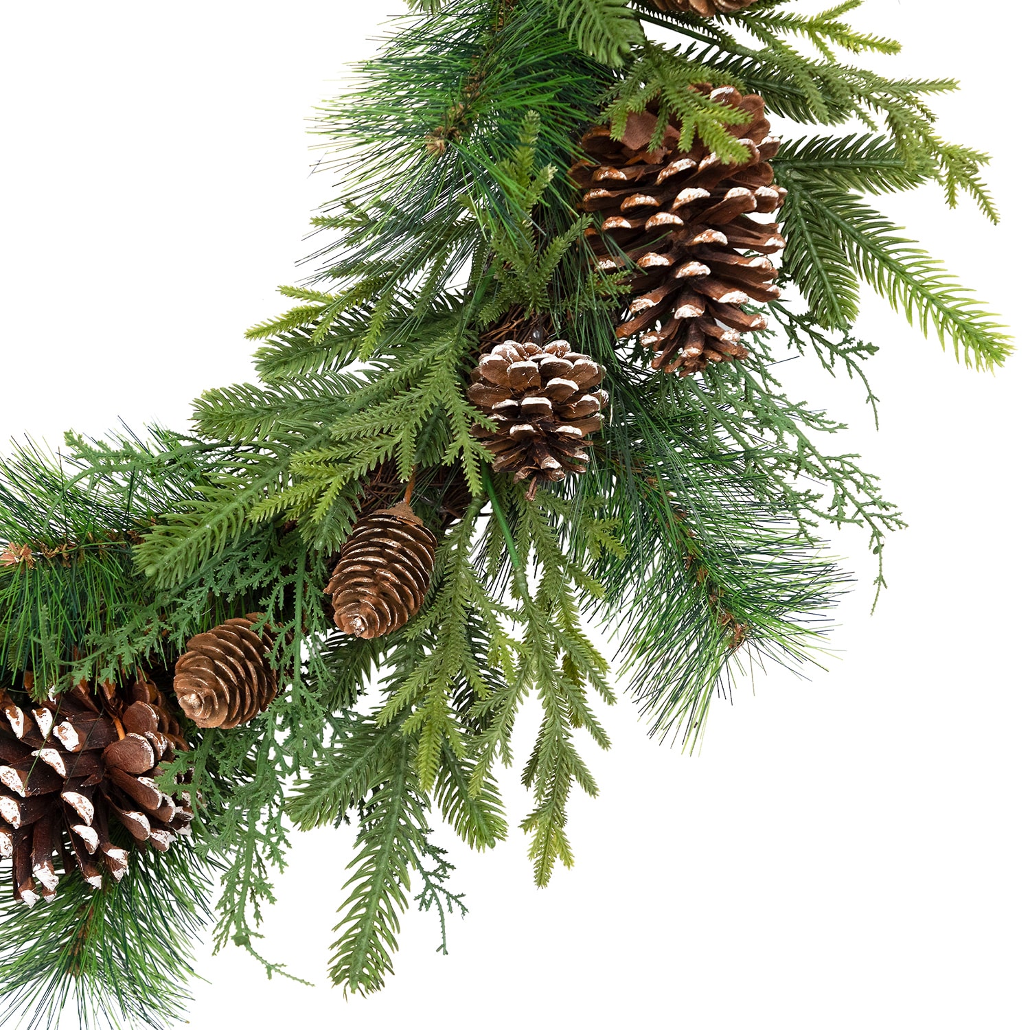 Northlight 28" Mixed Birch And Cedar Iced Pinecone Artificial Wreath