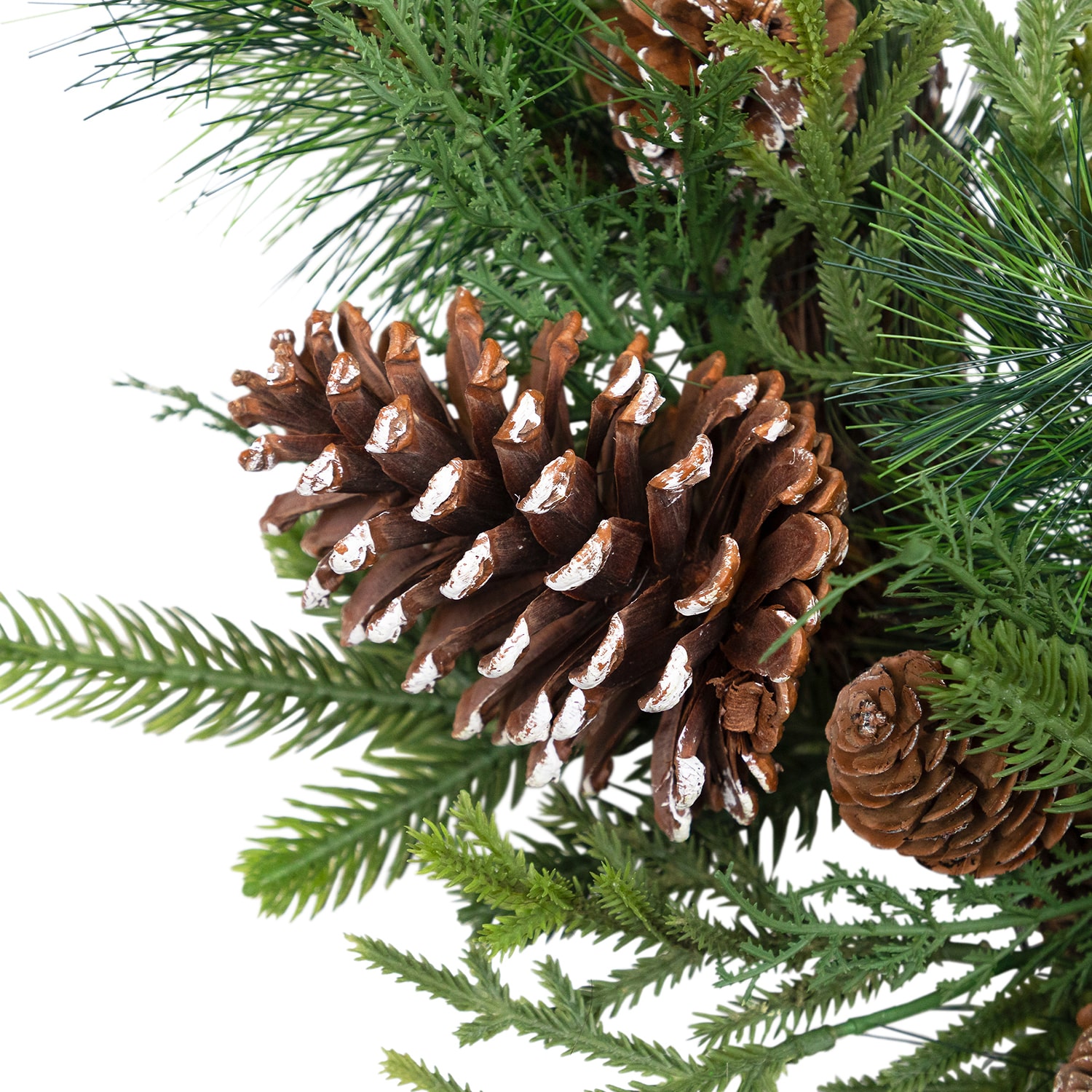 Northlight 28" Mixed Birch And Cedar Iced Pinecone Artificial Wreath