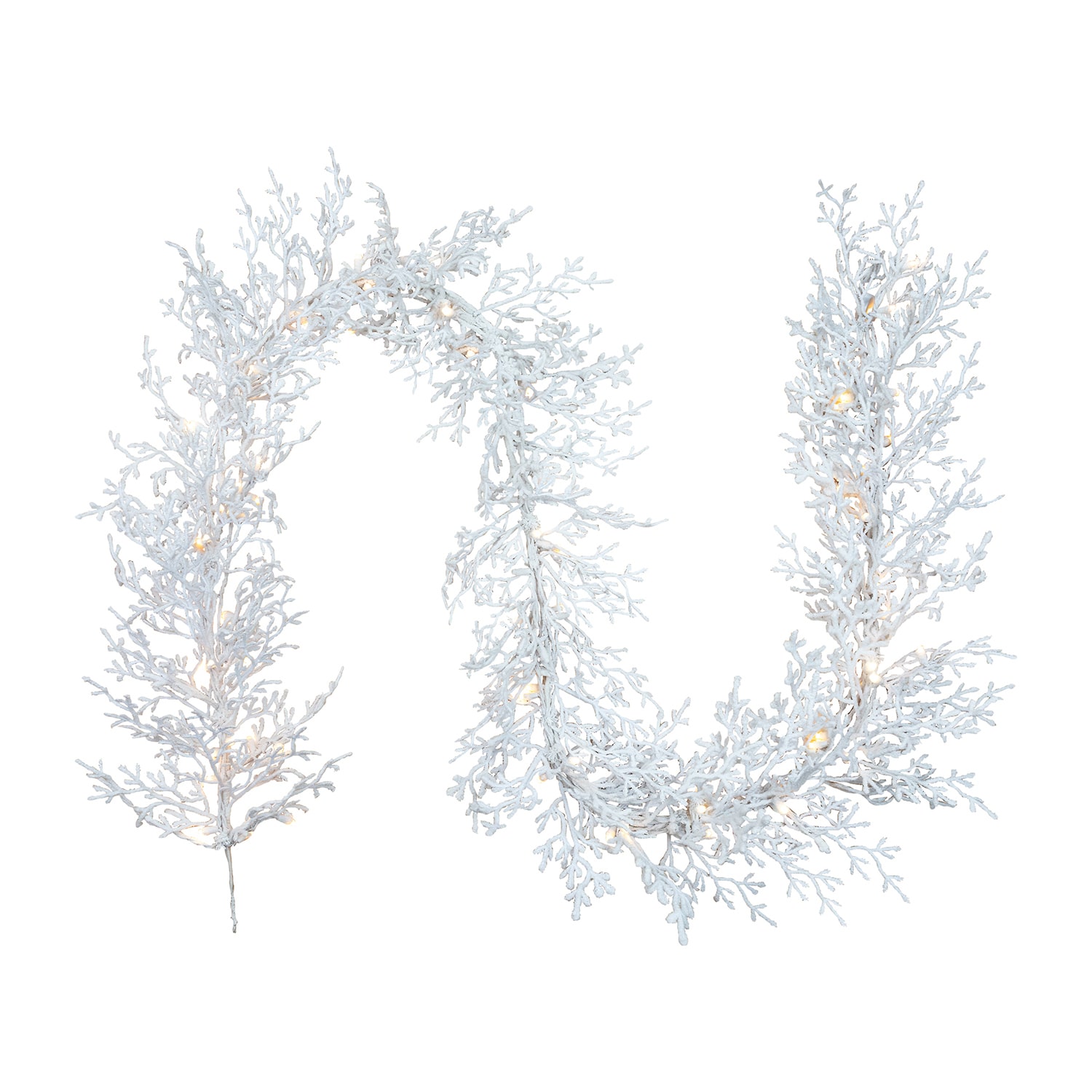 Northlight 9ft Pre Lit Flocked Twig Artificial Led Lights Christmas Outdoor Garland